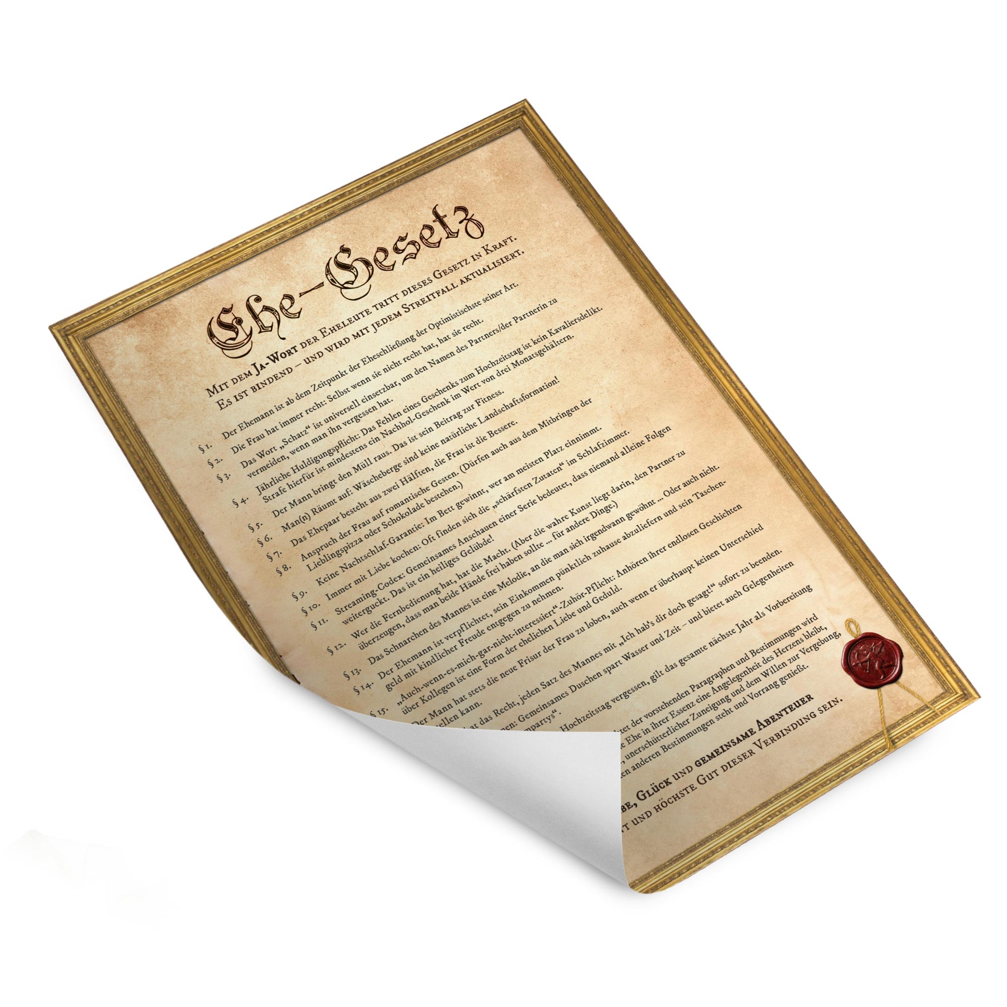 Ehegesetz Poster XXL - Historisch Ehegesetz Poster XXL - Historisch