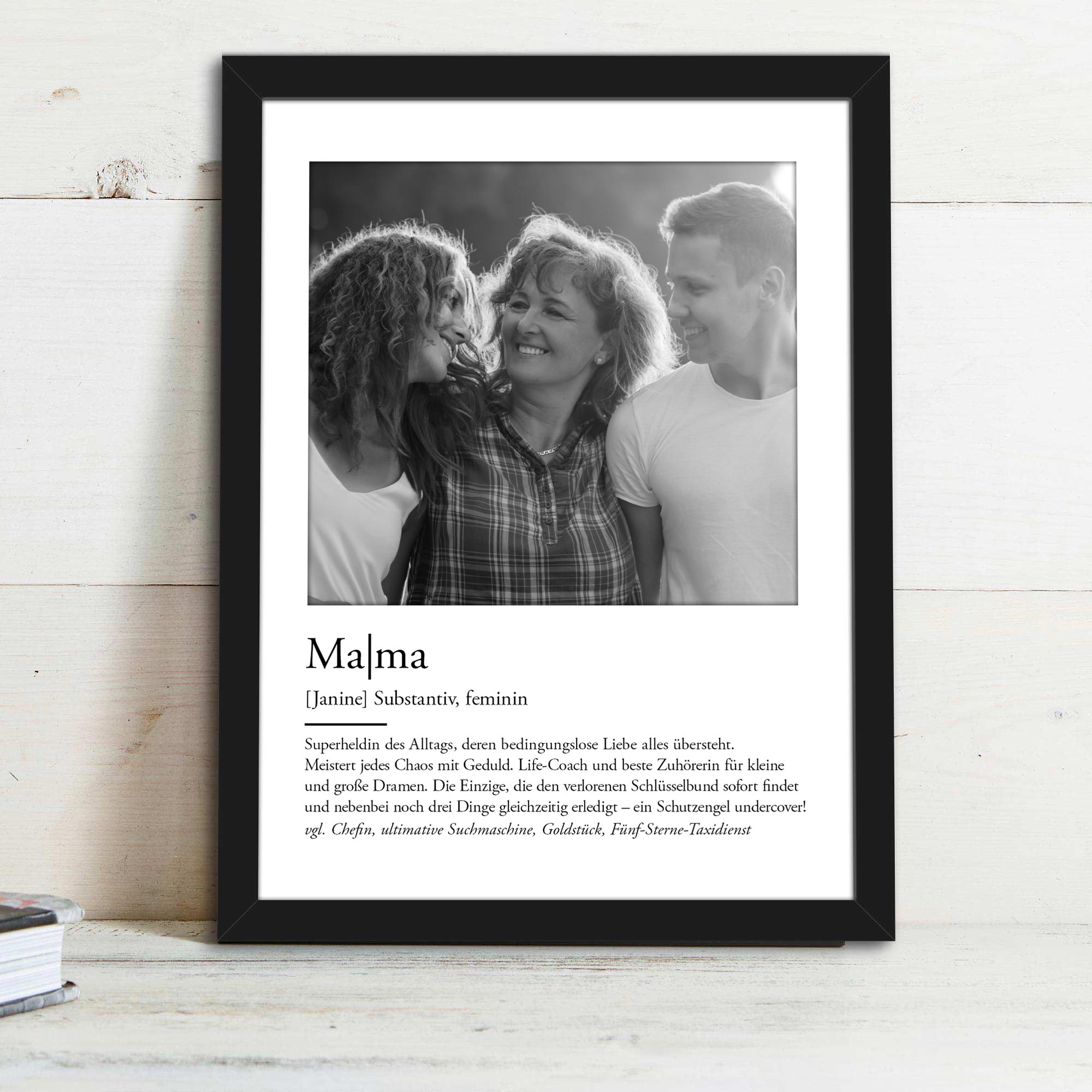 Definition Mama - personalisiertes Bild mit Foto