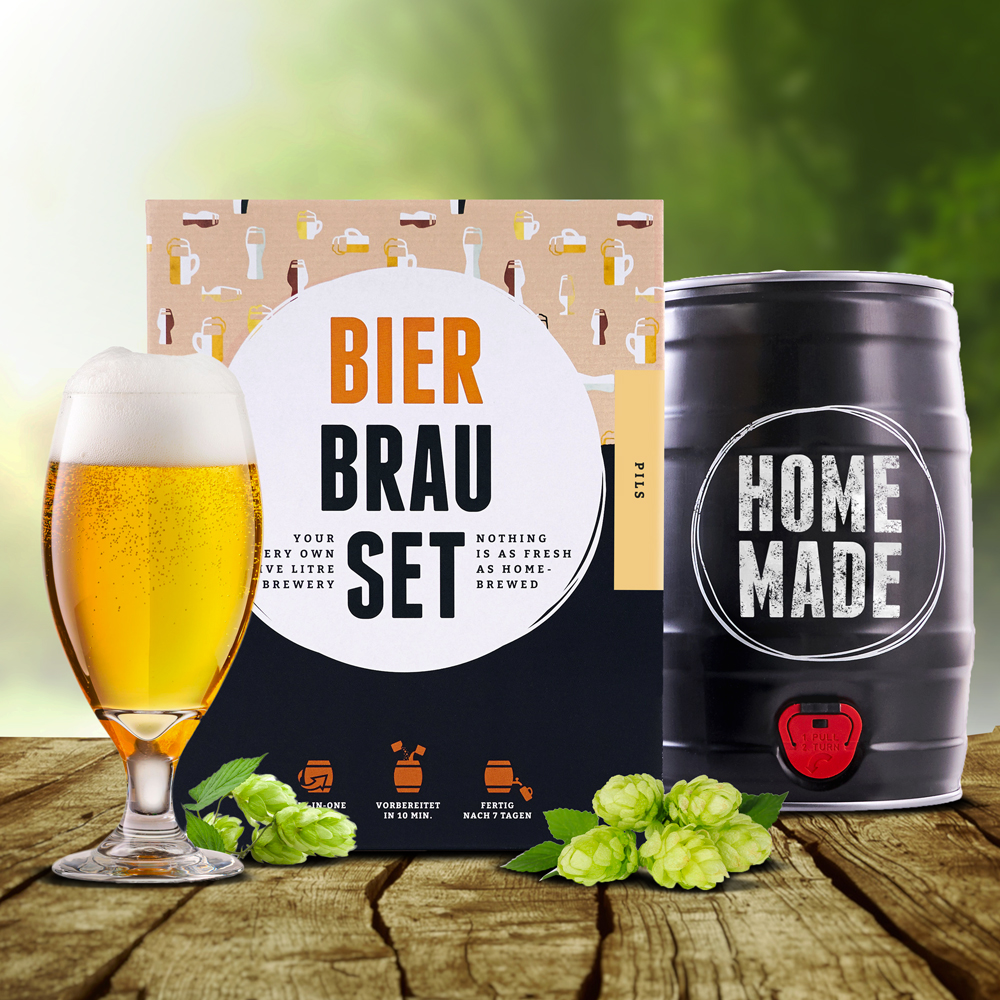  Simpelbrouwen® Bierbrauset Geschenkbox - Blondes Bier - Brauen  Sie Ihr eigenes Bier - Brauen Sie Bier Starter Kit - originelles Geschenk -  Geschenk für Mann - Geschenk für Frau