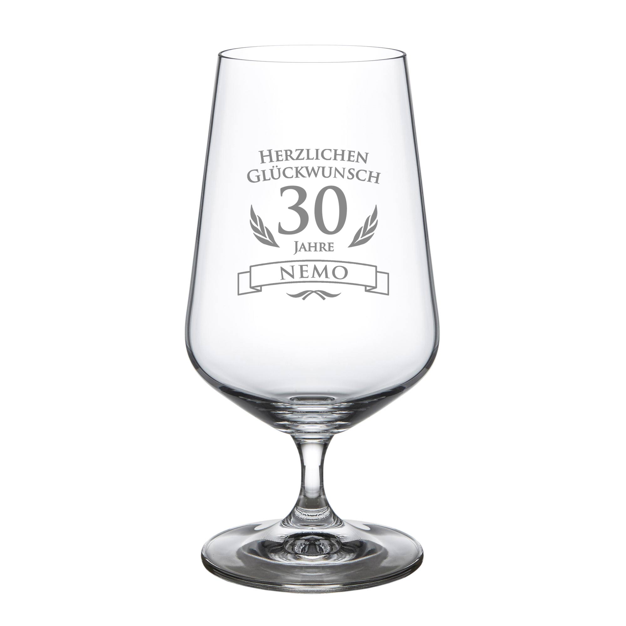 Bierglas zum 30. Geburtstag