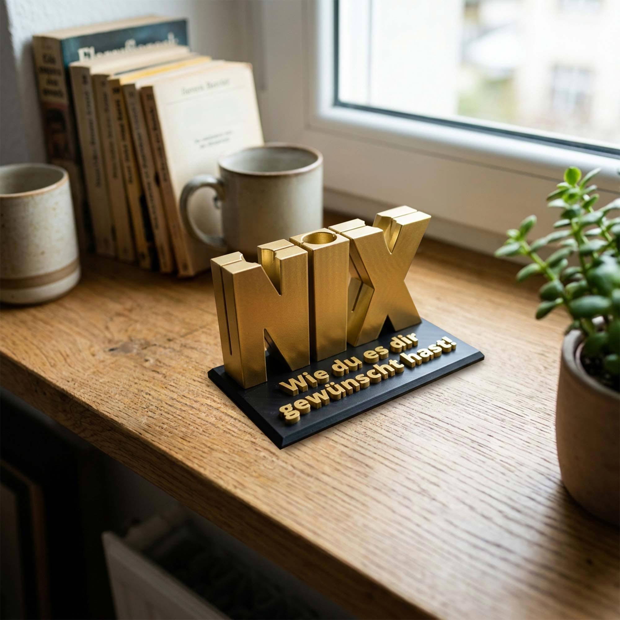 Das Nix Geschenk Gold - Geschenkverpackung für Geld & Gutscheine