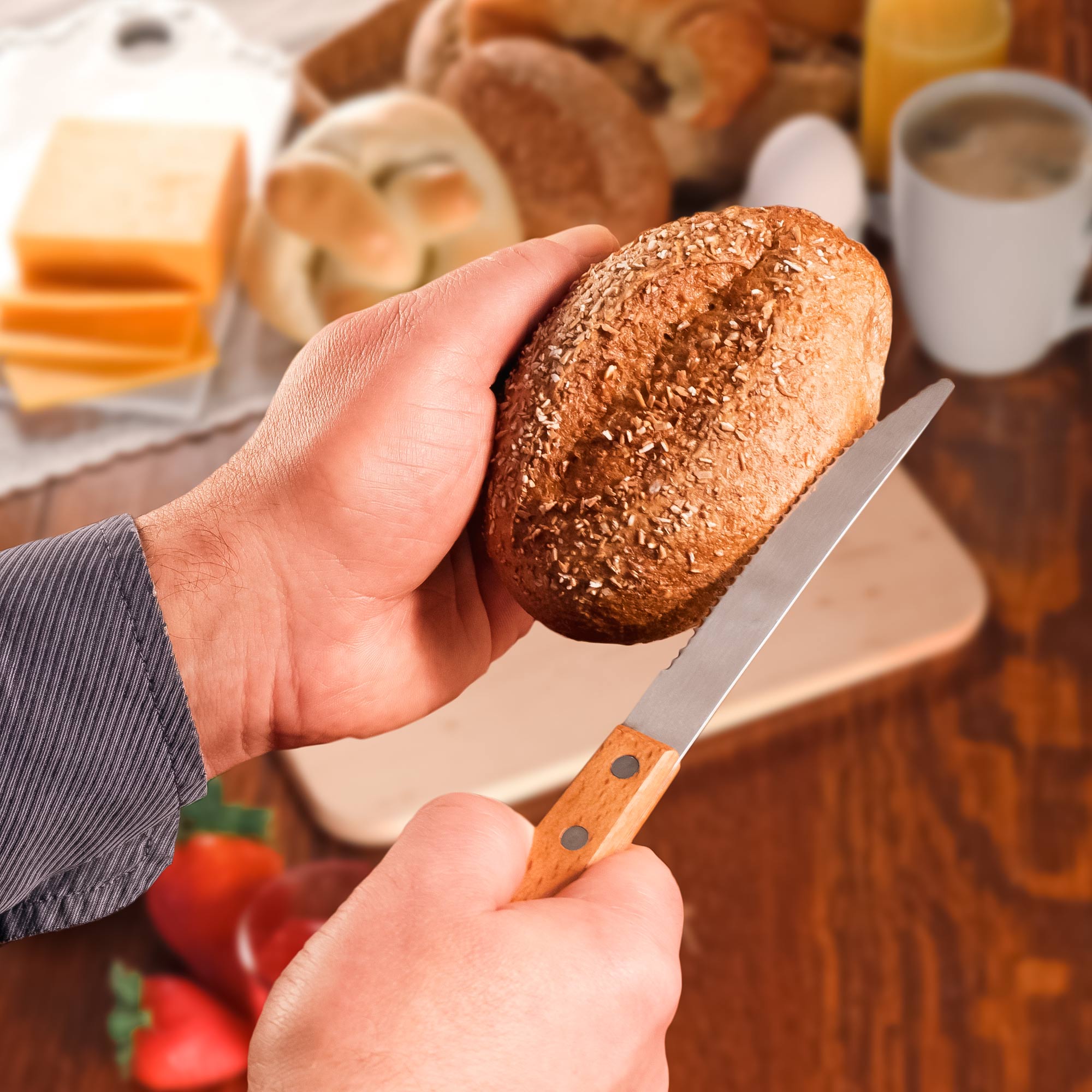 Frühstücksbrett mit Messer - Bester Papa 01-00122-DE-0001 - 5