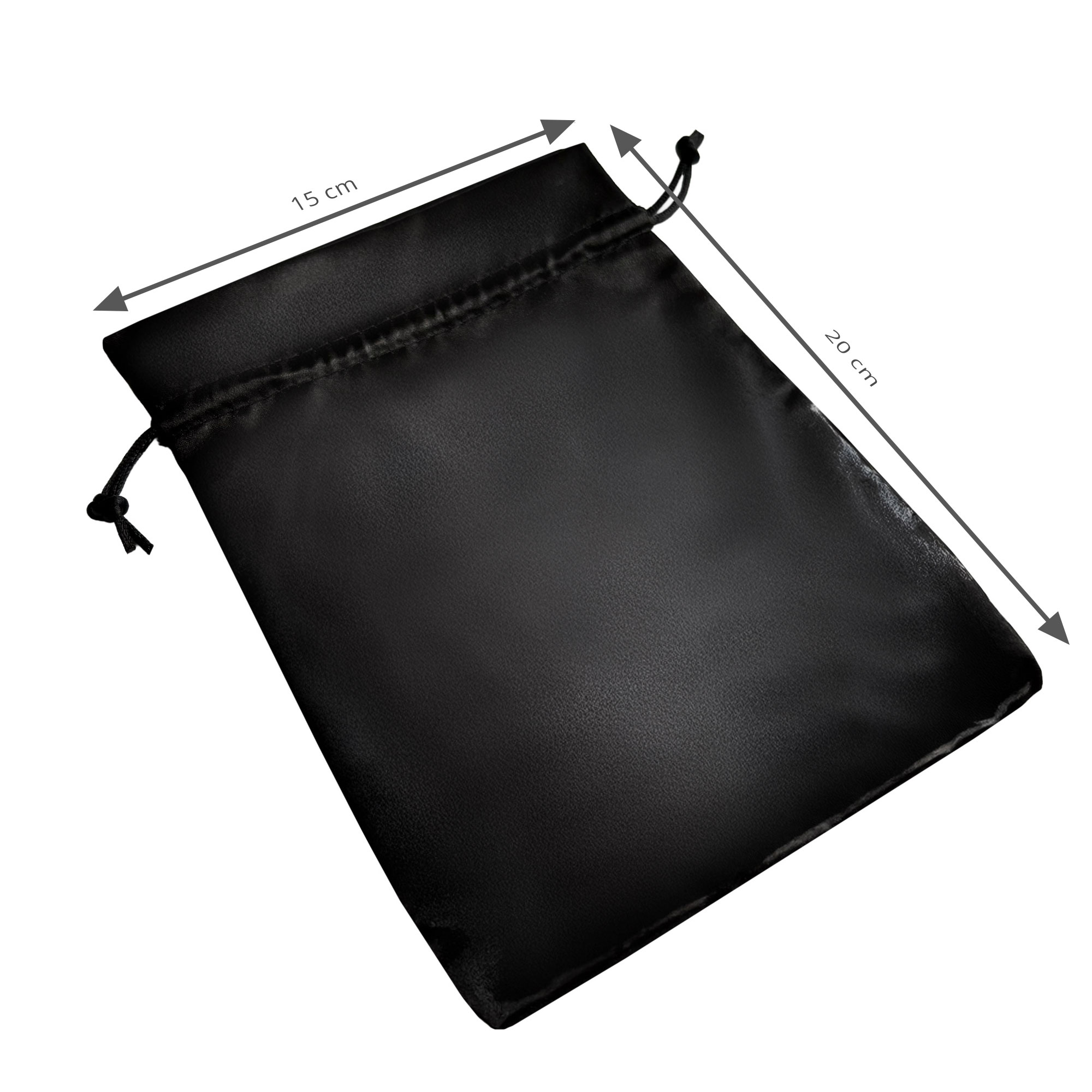 Satinbeutel Geschenkverpackung Whiskyglas - Aufbewahrungsbeutel Schwarz