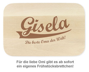 Frühstücksbrettchen Set mit Gravur - Die besten Großeltern 3372 - 1