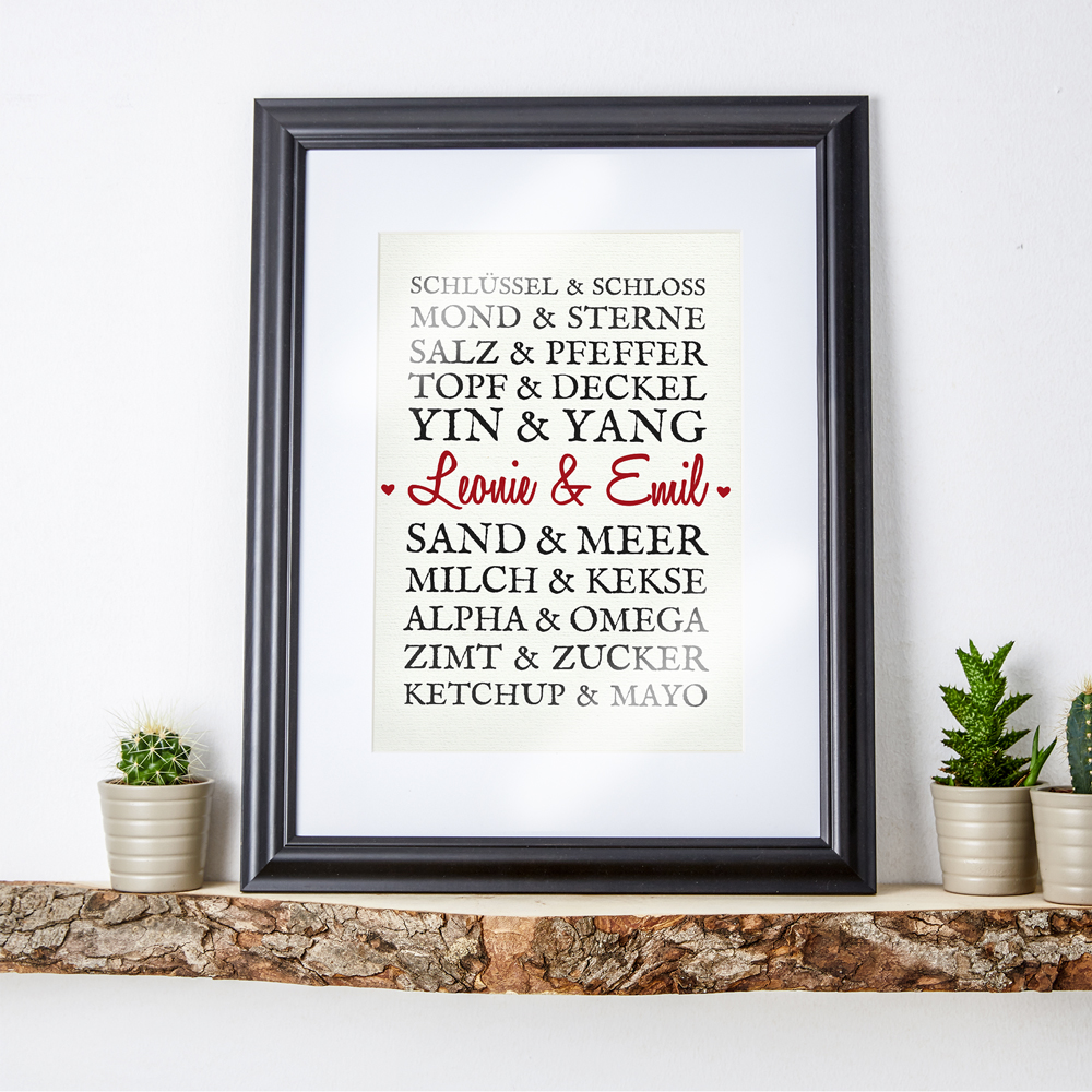 Paarworte - personalisiertes Bild 3402