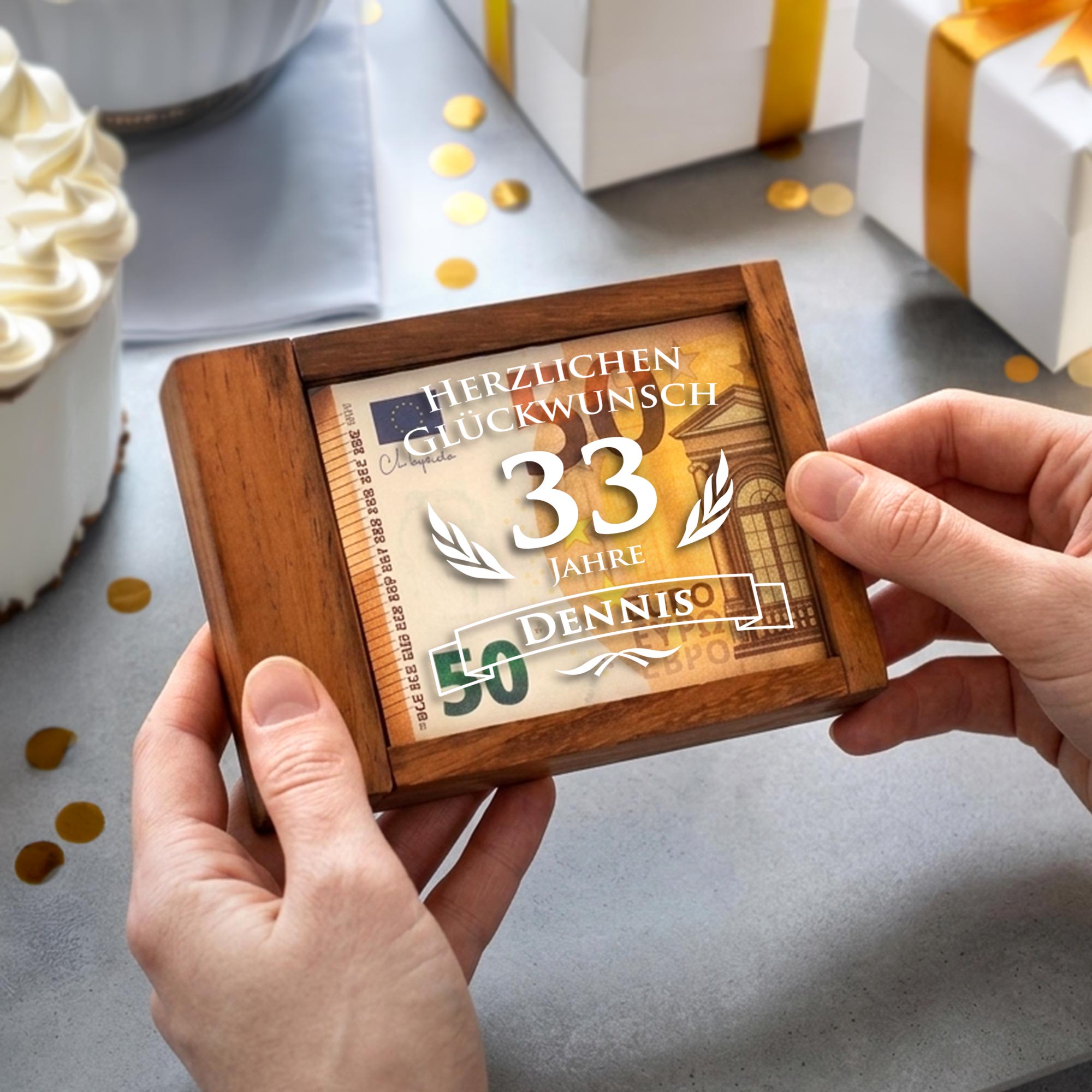 Magische Geldgeschenkbox Kompakt zum Geburtstag