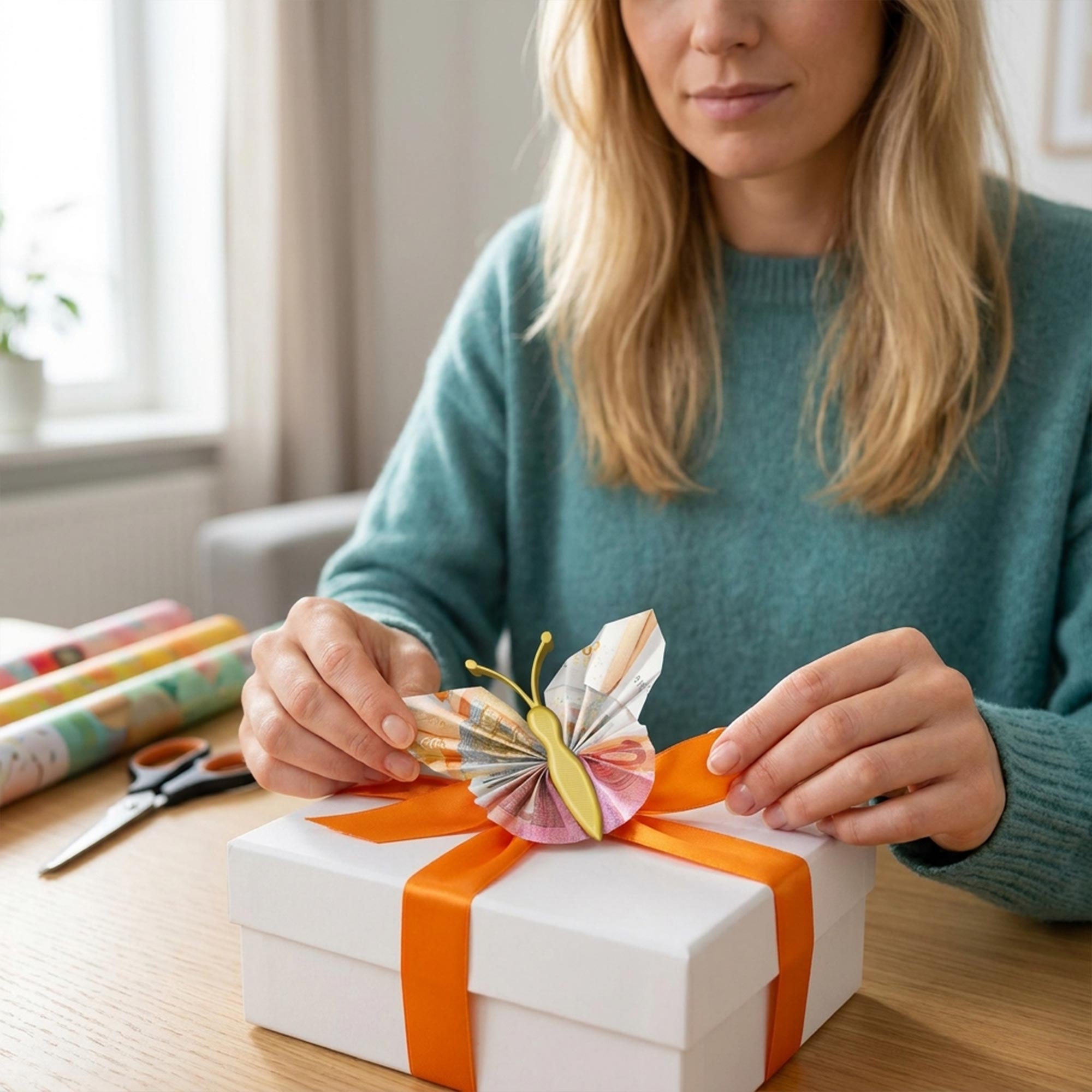 Geldgeschenk Schmetterling Gold - 3er Set Geschenkverpackung für Geld Geldgeschenk Schmetterling Gold - 3er Set Geschenkverpackung für Geld