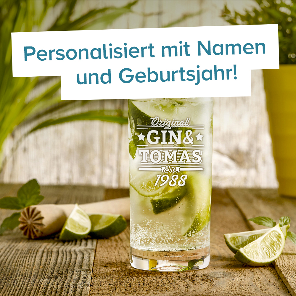 Cocktailglas mit Gravur - Gin 3965 - 6