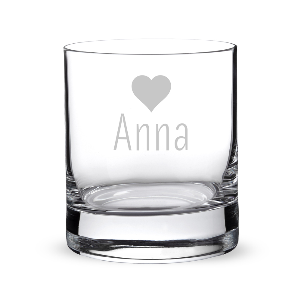 Personalisierte Tumbler Gläser Herz - 2er Set 3504 - 5