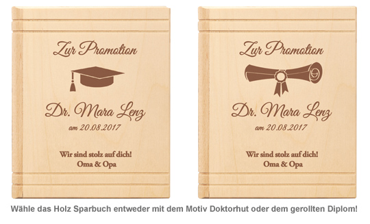 Personalisiertes Sparbuch zur Promotion 3001 - 1