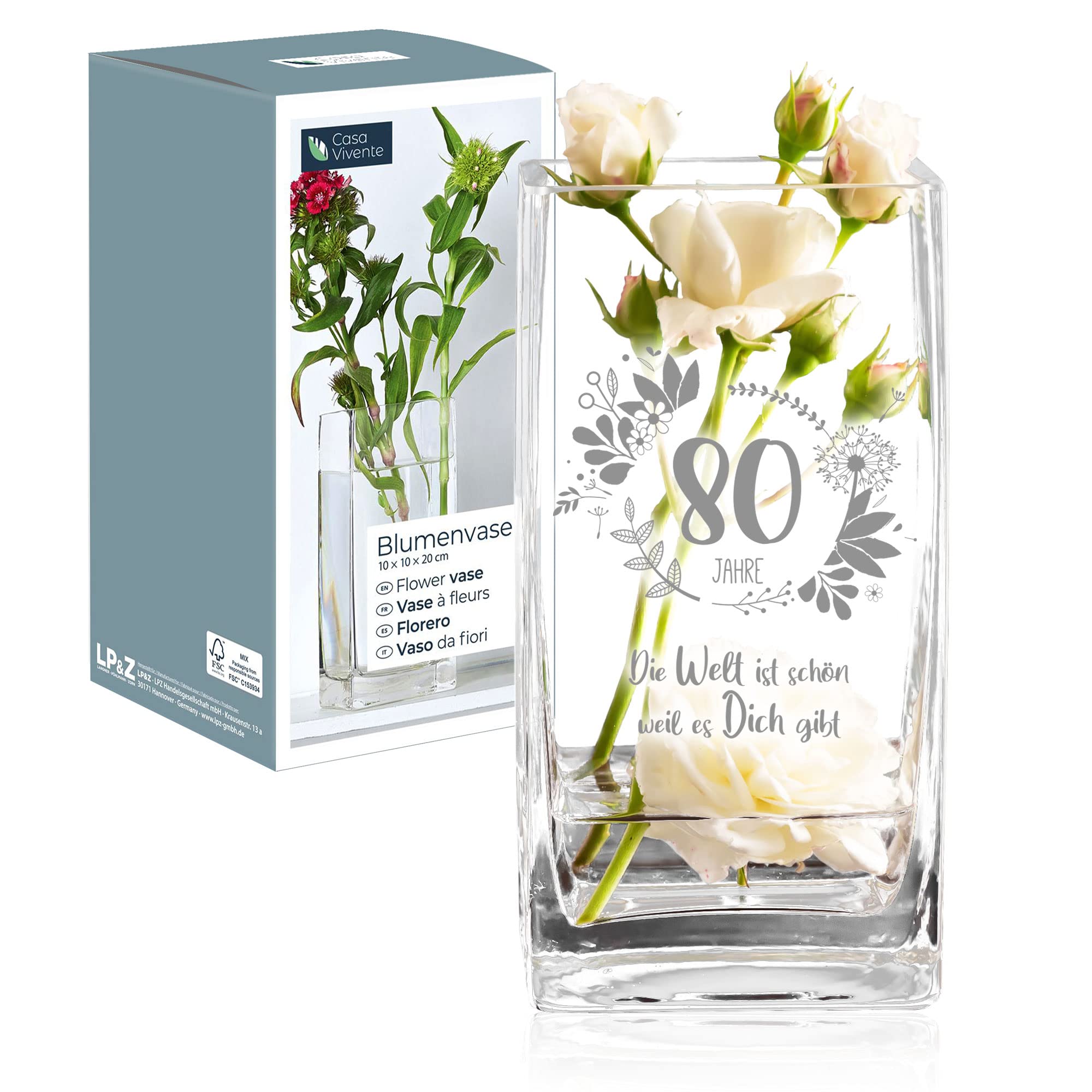 80. Geburtstag Karte Für Mama – Graviertes Edelstahl-Geschenk Zum Mitnehmen
