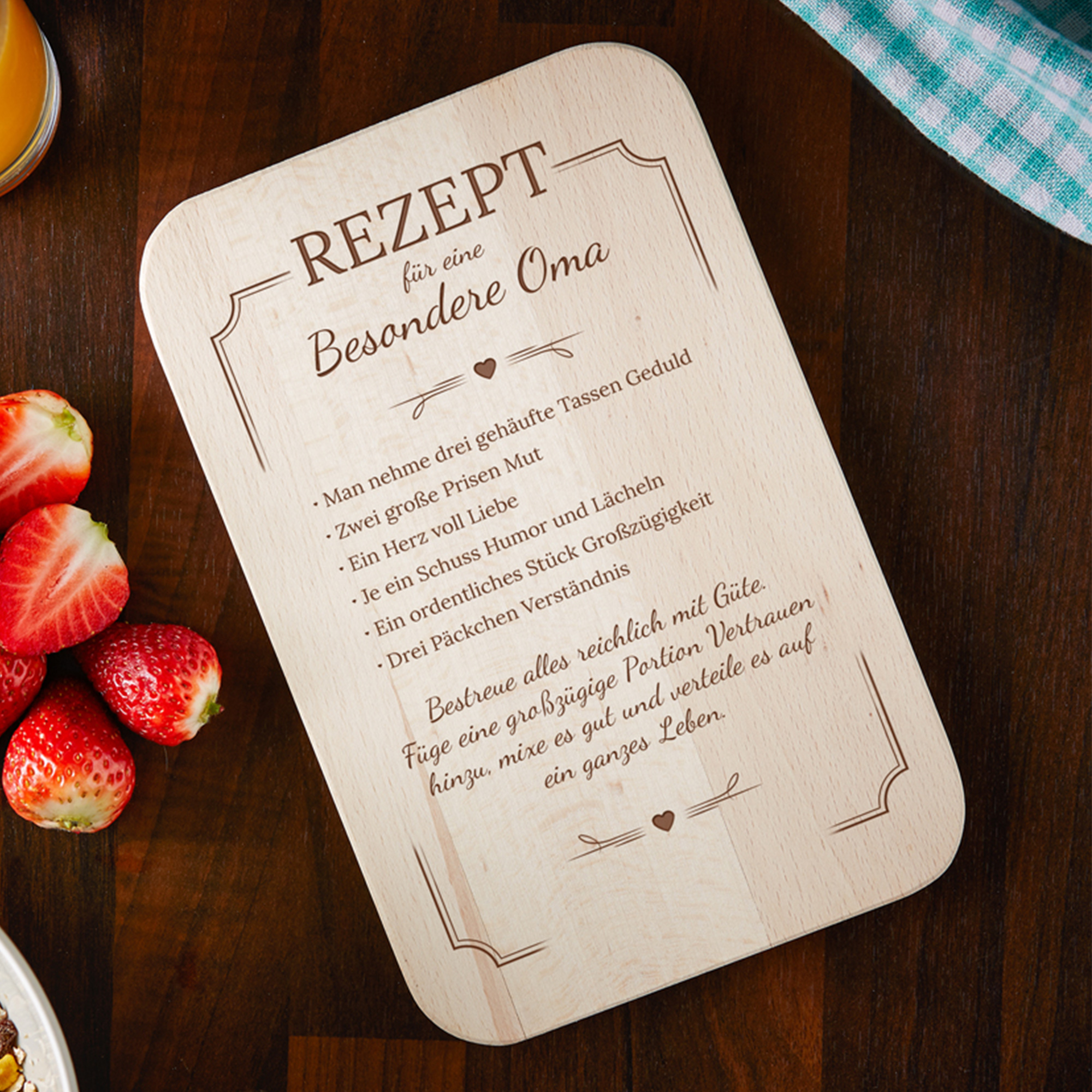 Frühstücksbrettchen mit Gravur für Oma - Rezept 178-19-MZ