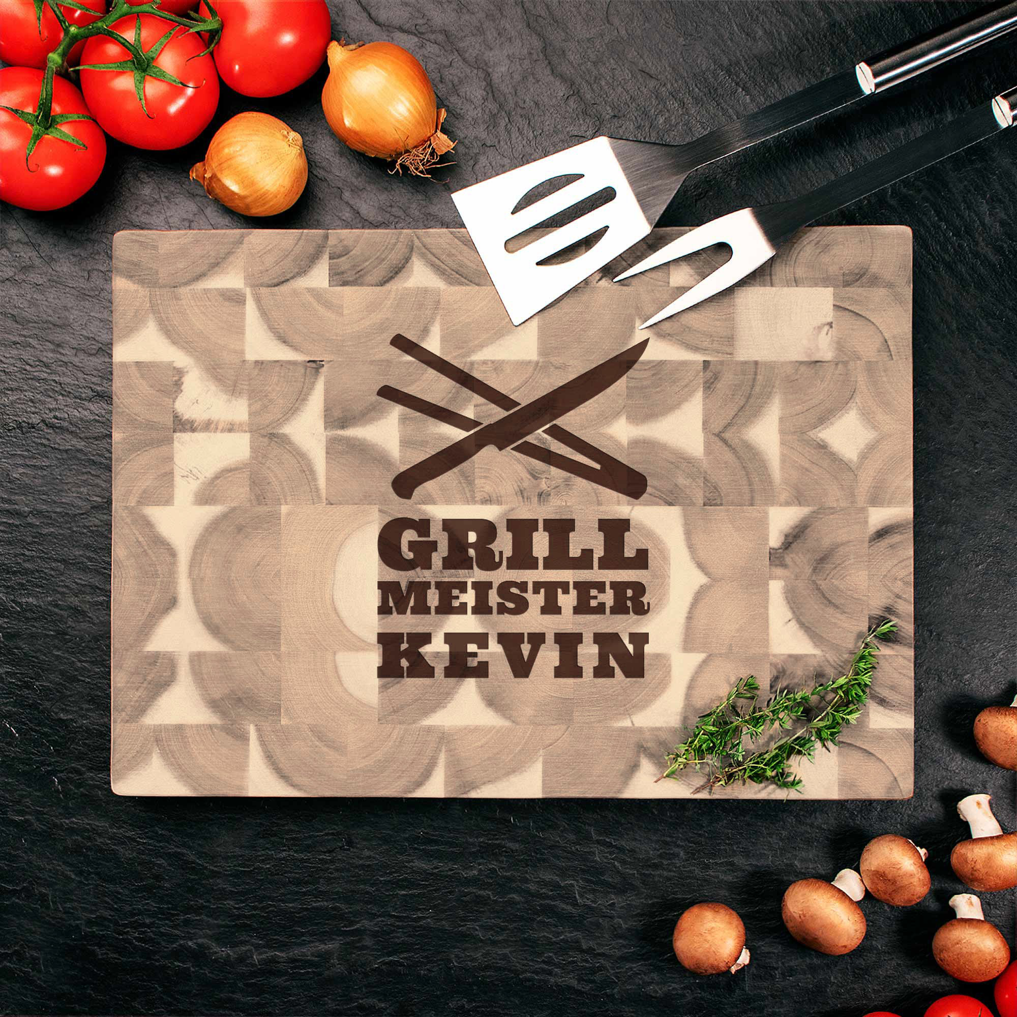 Servierbrett mit Grillmeister Gravur 4186 Servierbrett mit Grillmeister Gravur 4186