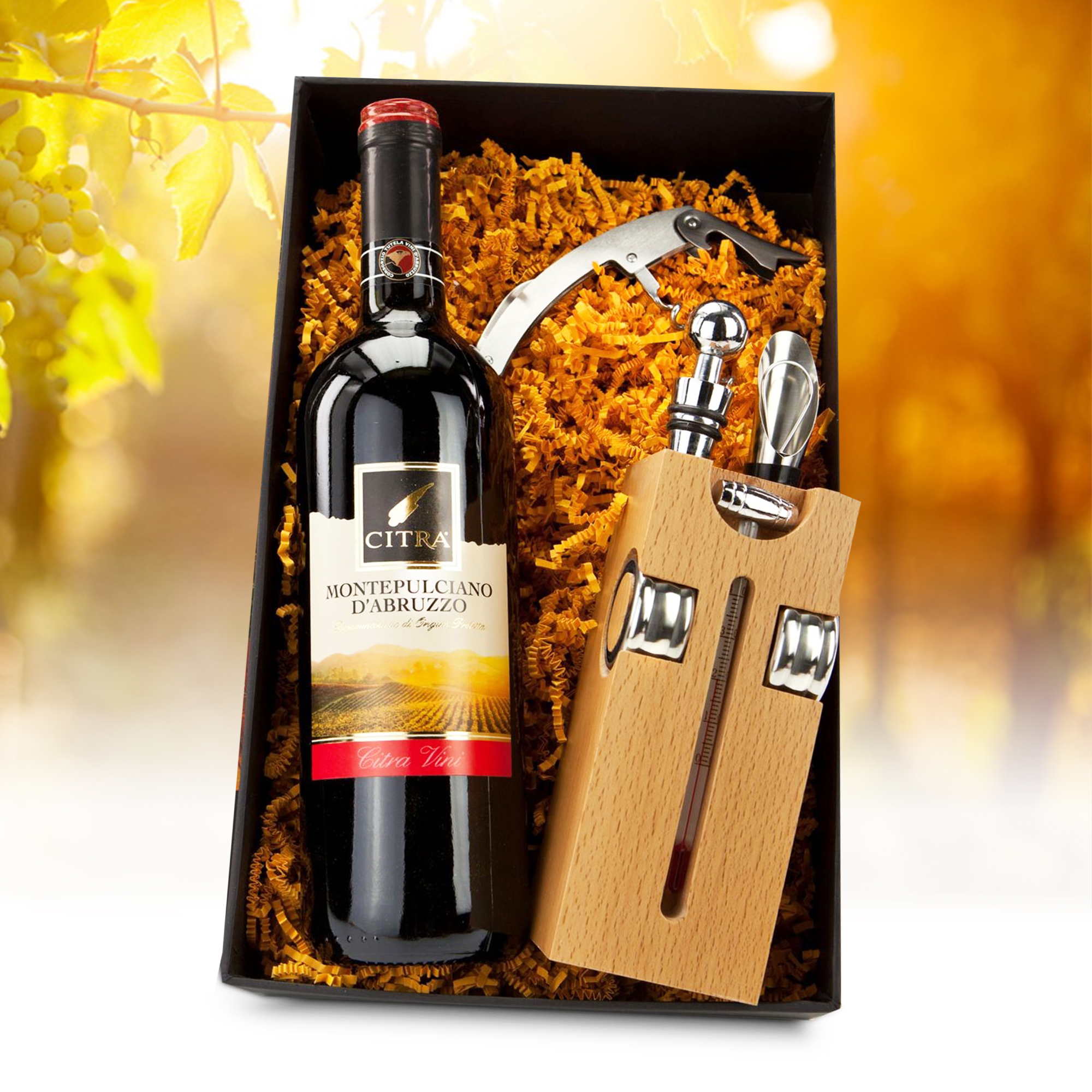 Wein Sommelier Box mit Weinflasche 3792 - 6