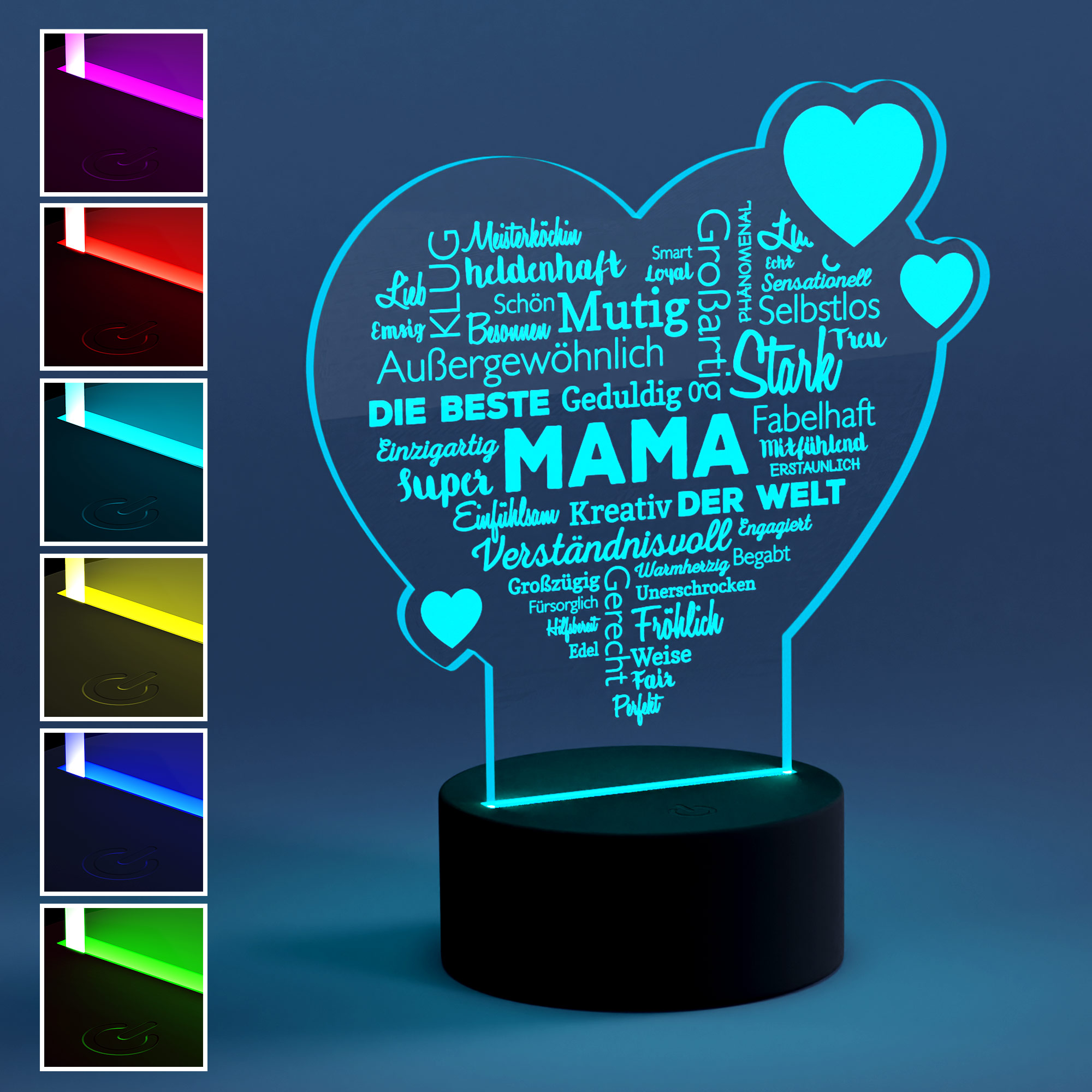Acryl-LED Wortherz Mama - Standard