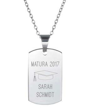 Army Dog Tag Kette mit Gravur - Matura 3082 - 2