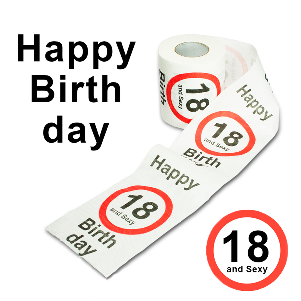 Kreatives Toilettenpapier zum 18. Geburtstag