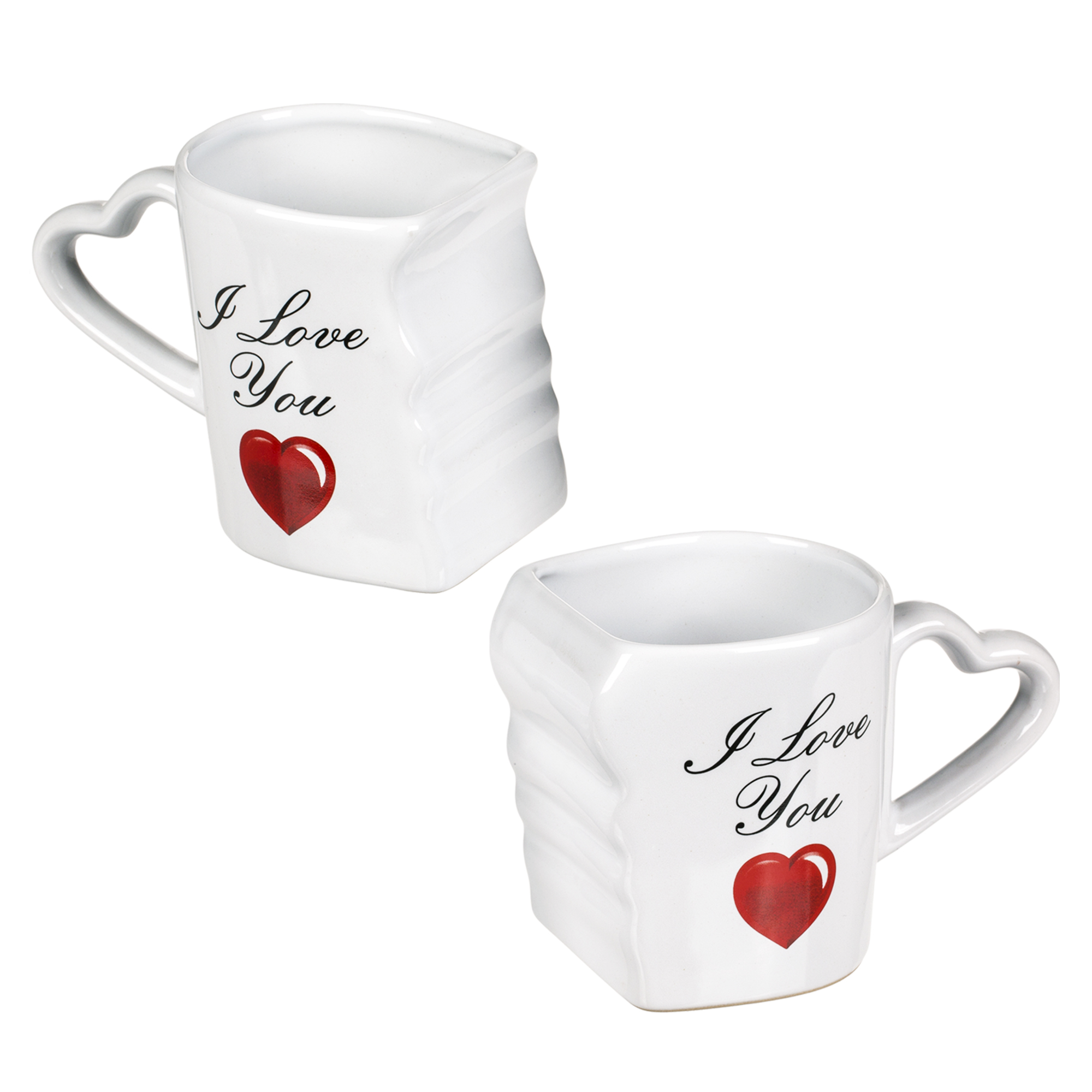 Kaffeebecher Set mit Herzen - I Love You 3983 - 2