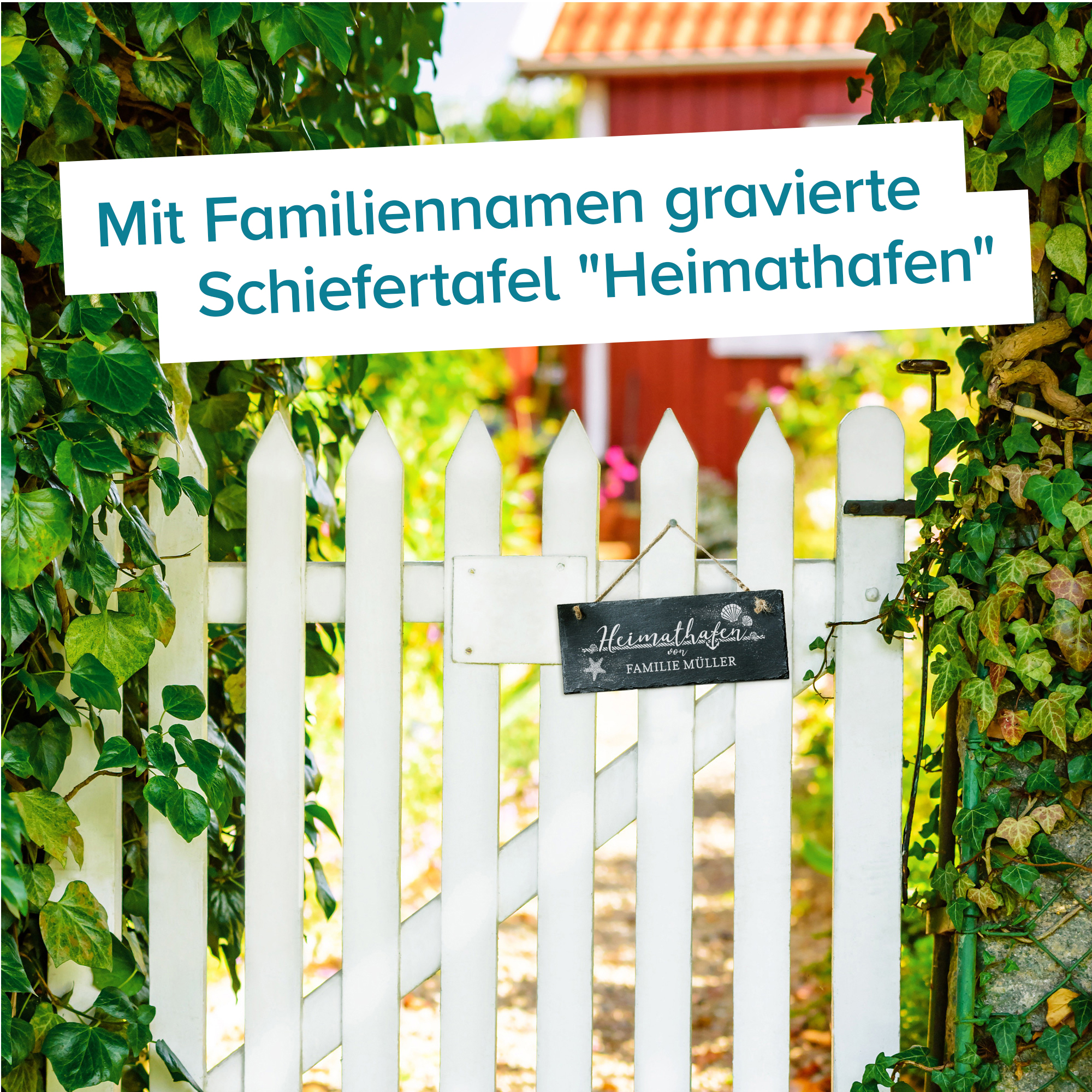 Schiefertafel mit Gravur für Familien - Heimathafen 4040 - 6