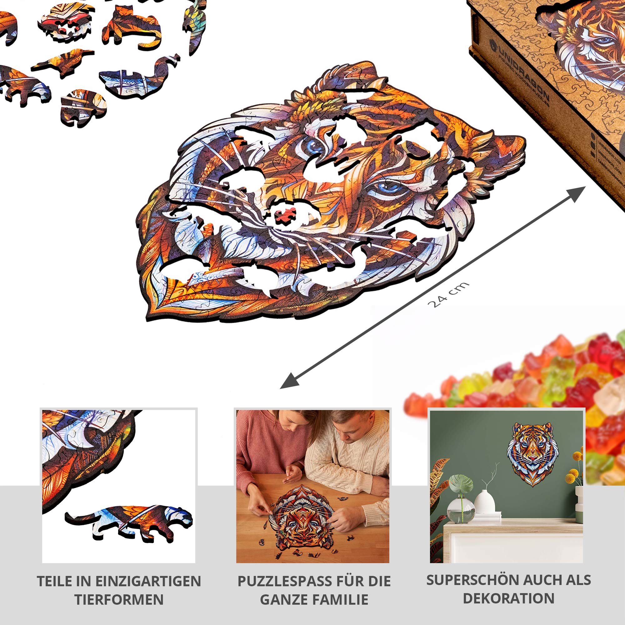 Holzpuzzle - Tiger