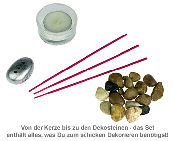 Buddha Deko Set - mit Kerze 3183 - 2