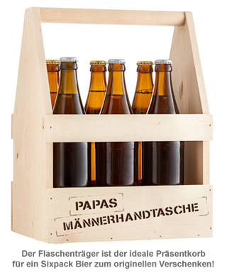 Flaschenträger mit Gravur - Papas Männerhandtasche 3012 - 2