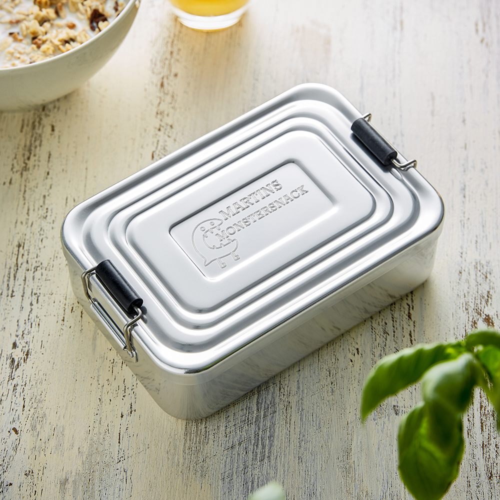 Gravierte Lunchbox für Jungs - quadratisch 2577 - 3