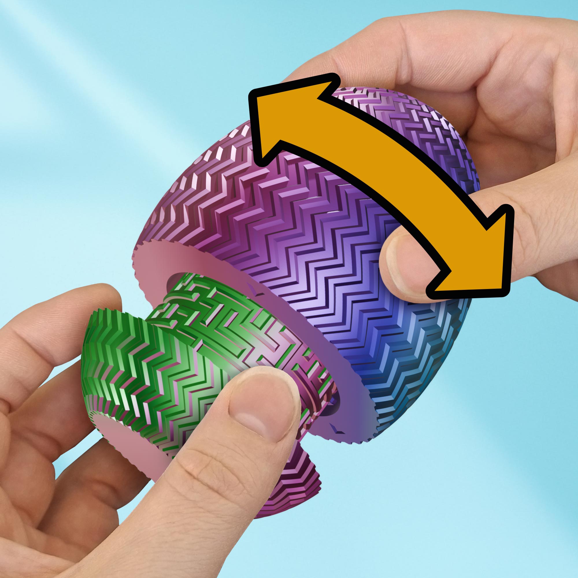 Labyrinthbox Ei – Geschenkverpackung für Geld & Gutscheine - Farbverlauf