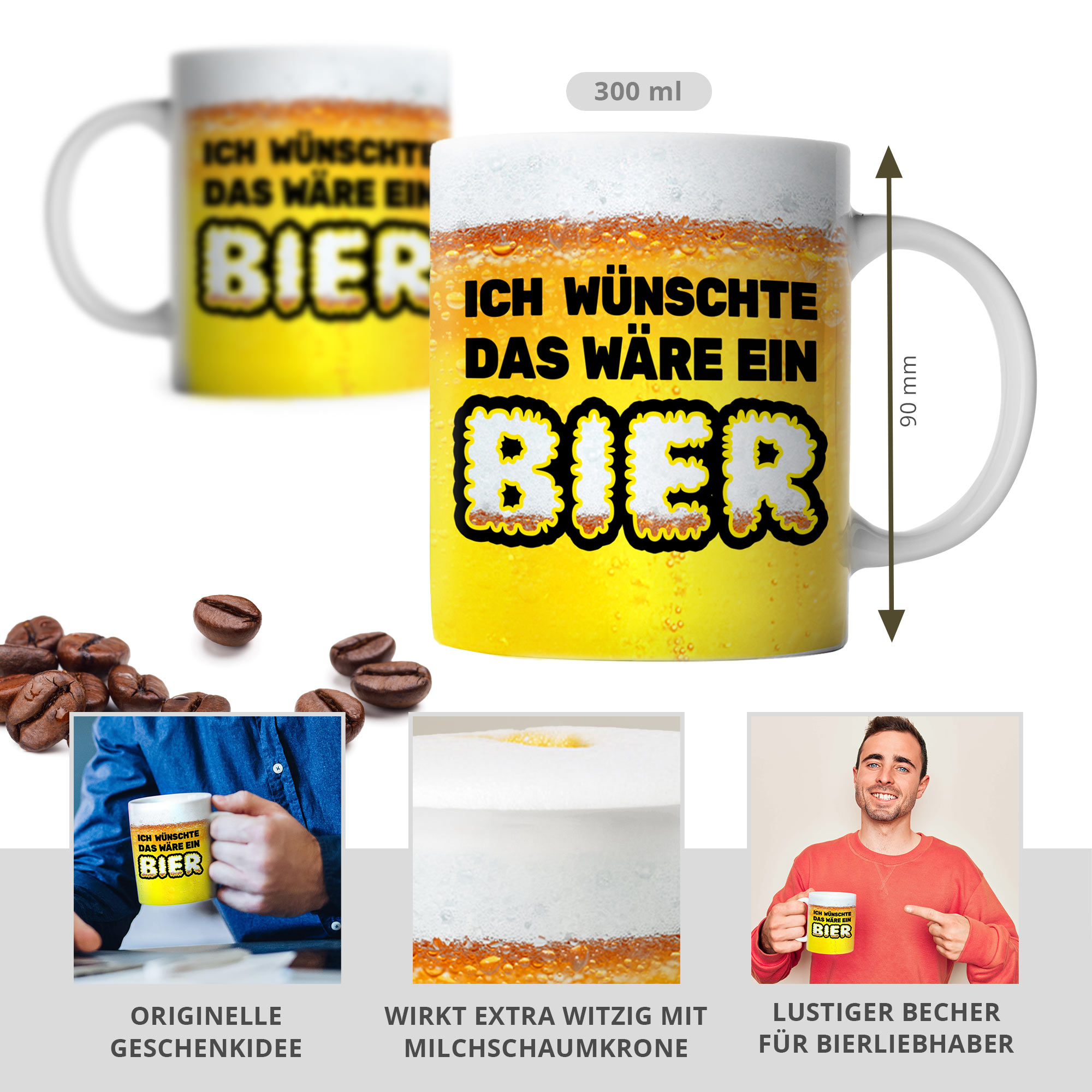 Lustige Tasse - Ich wünscht das wäre ein Bier