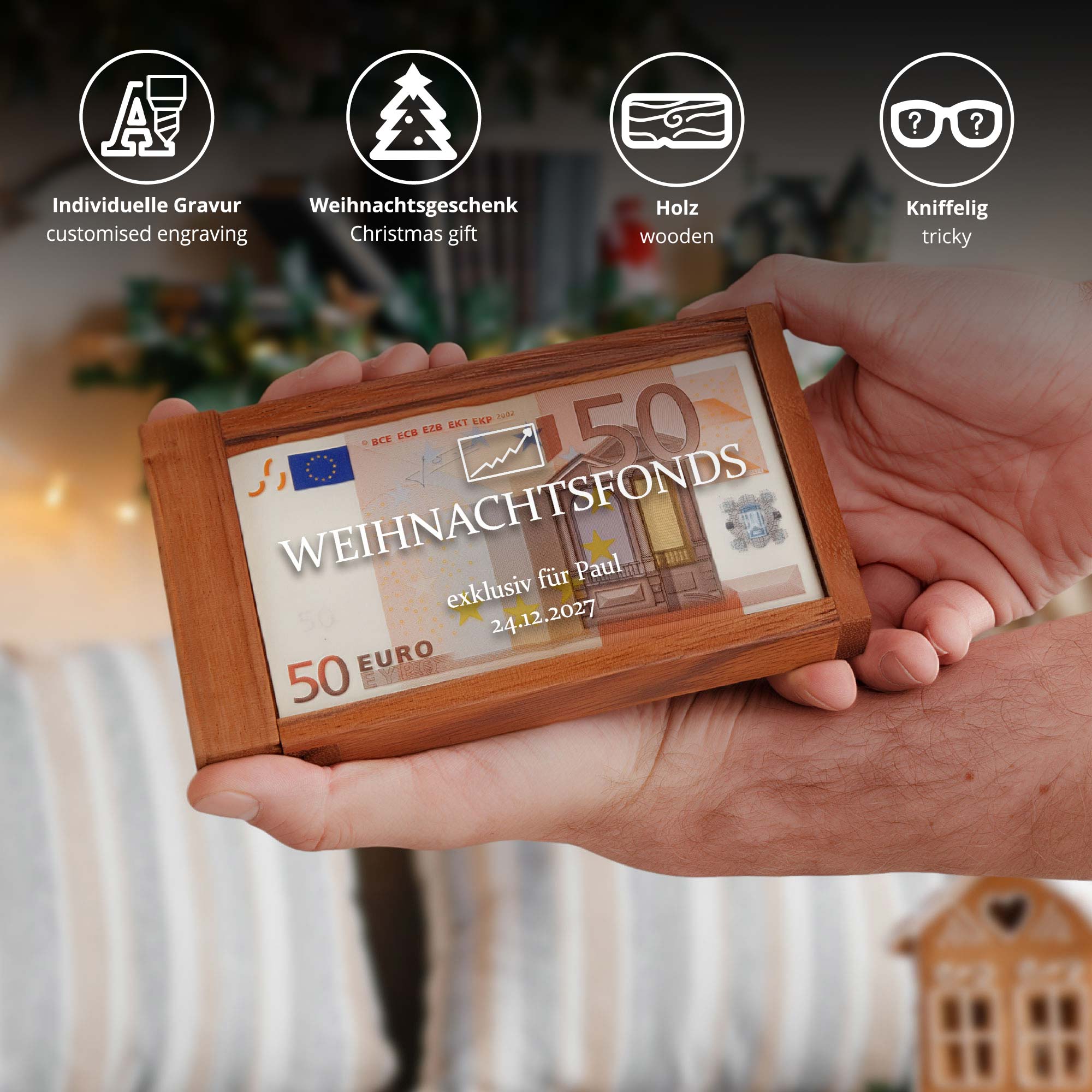 Magische Geldgeschenkbox - Weihnachtsfonds