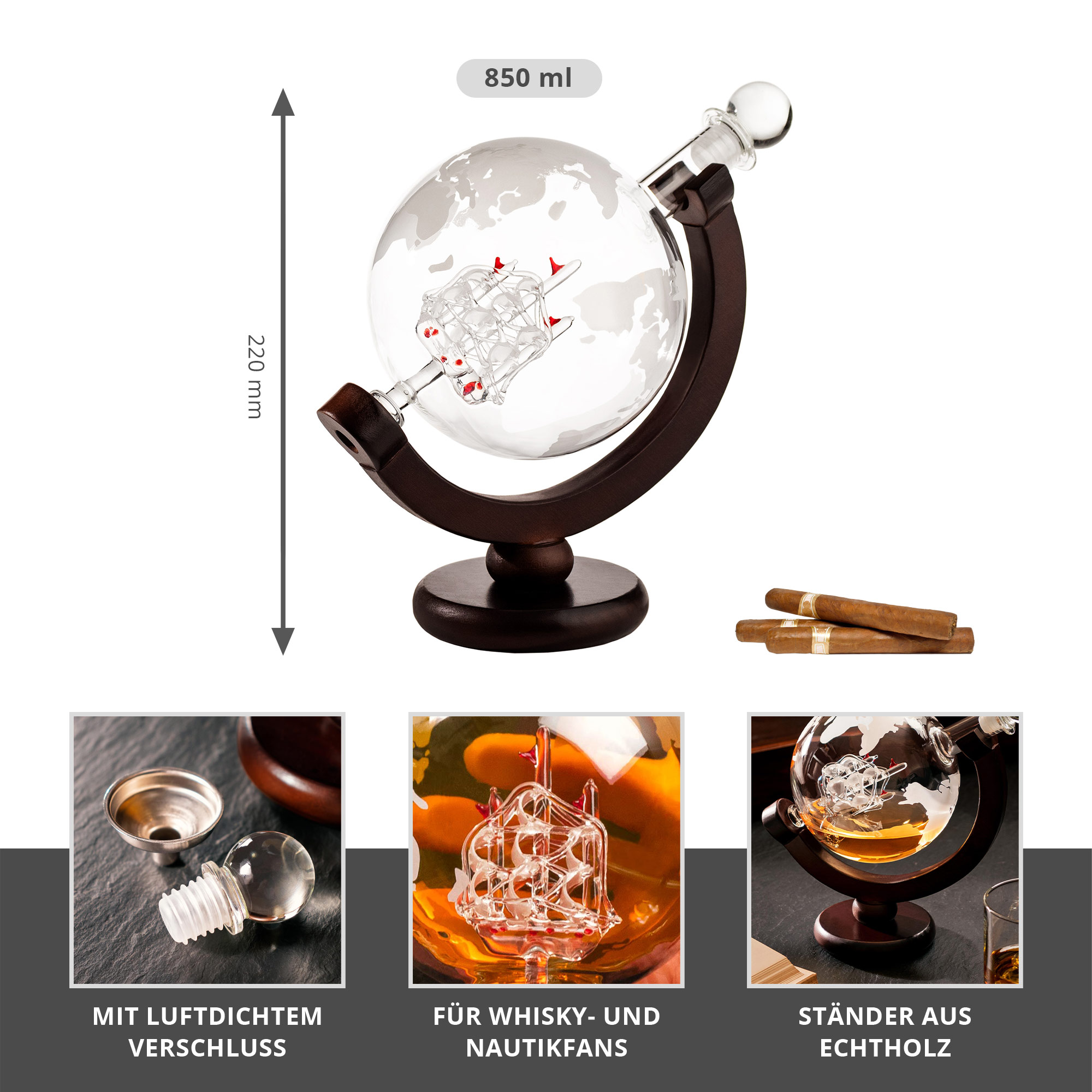 Whisky Globus Karaffe - Schiff 0006-0059-MZ - 1