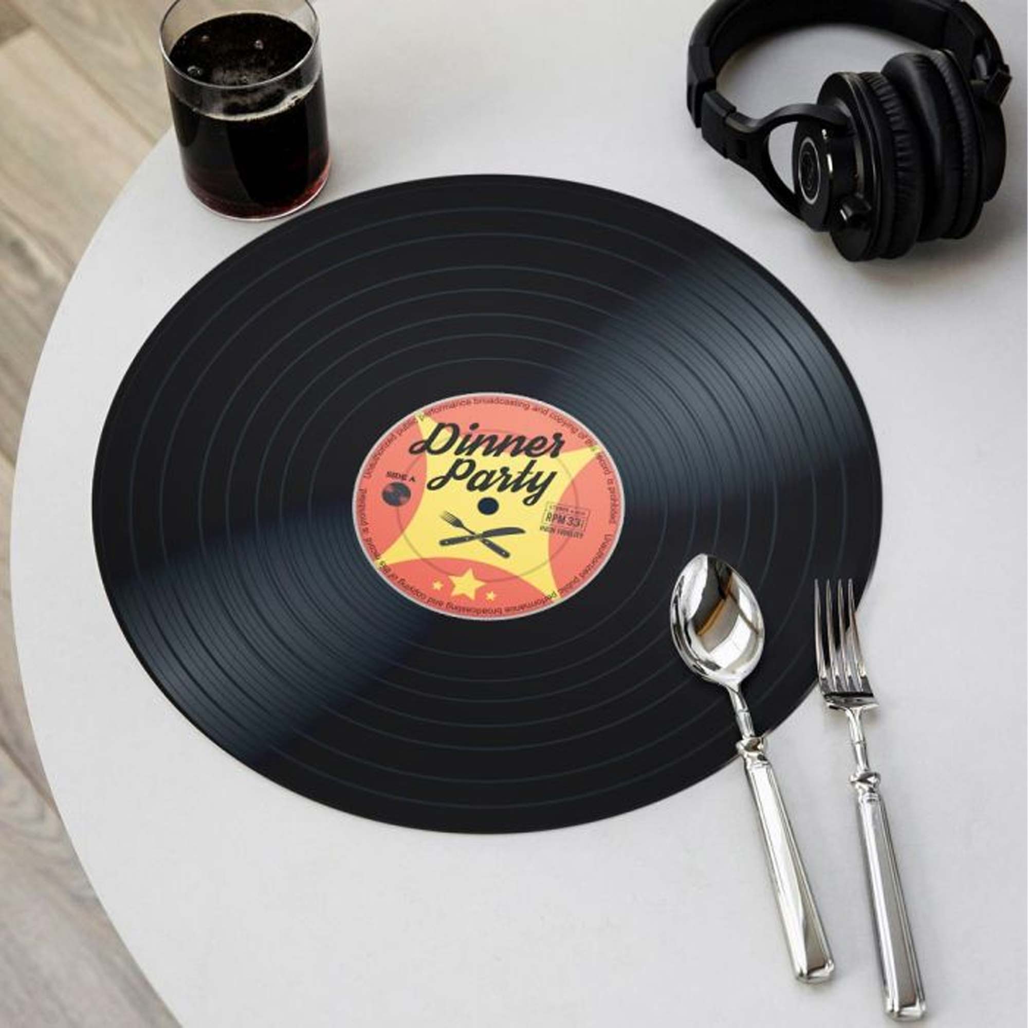 Tischset im Vinyl Schallplatten Look - 4-teilig Tischset im Vinyl Schallplatten Look - 4-teilig
