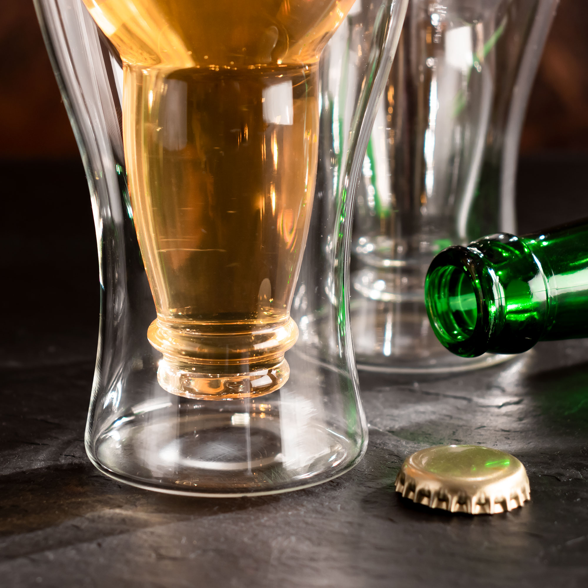 Flasche im Glas - 0,33 l Bierglas 2er Set
