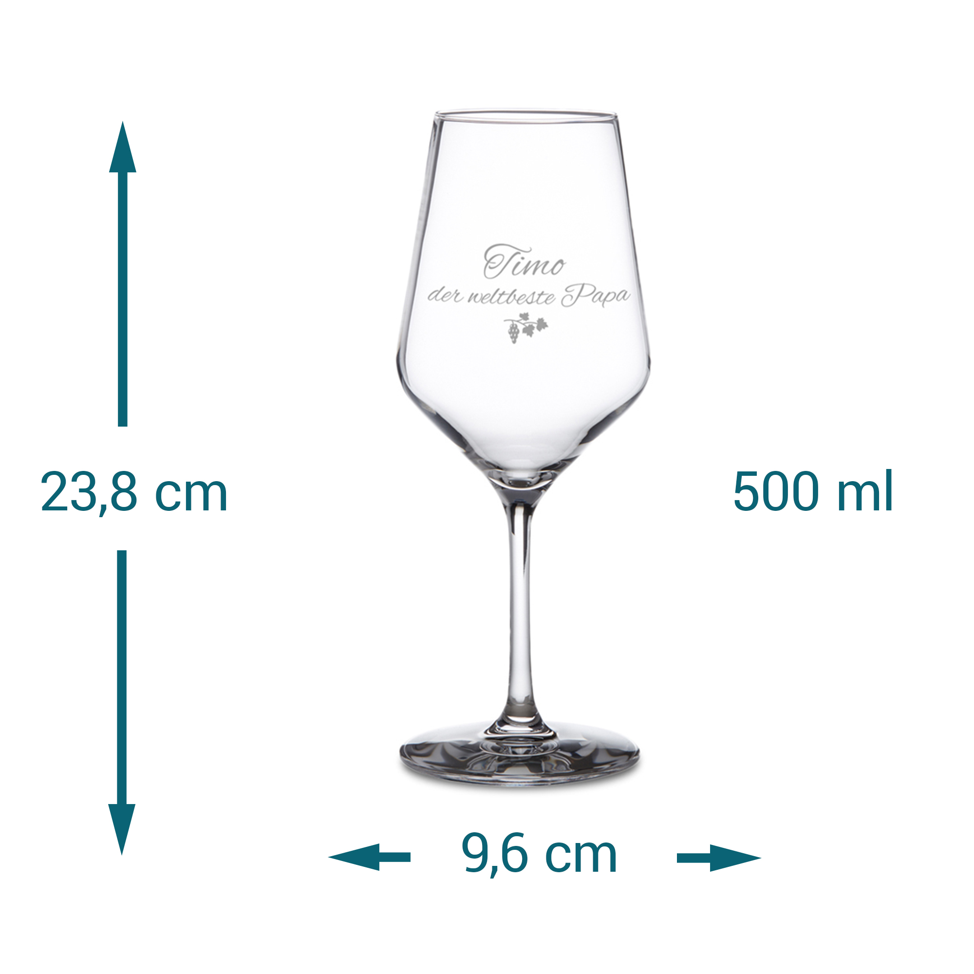 Weißweinglas mit Gravur - Bester Papa 1516 - 7