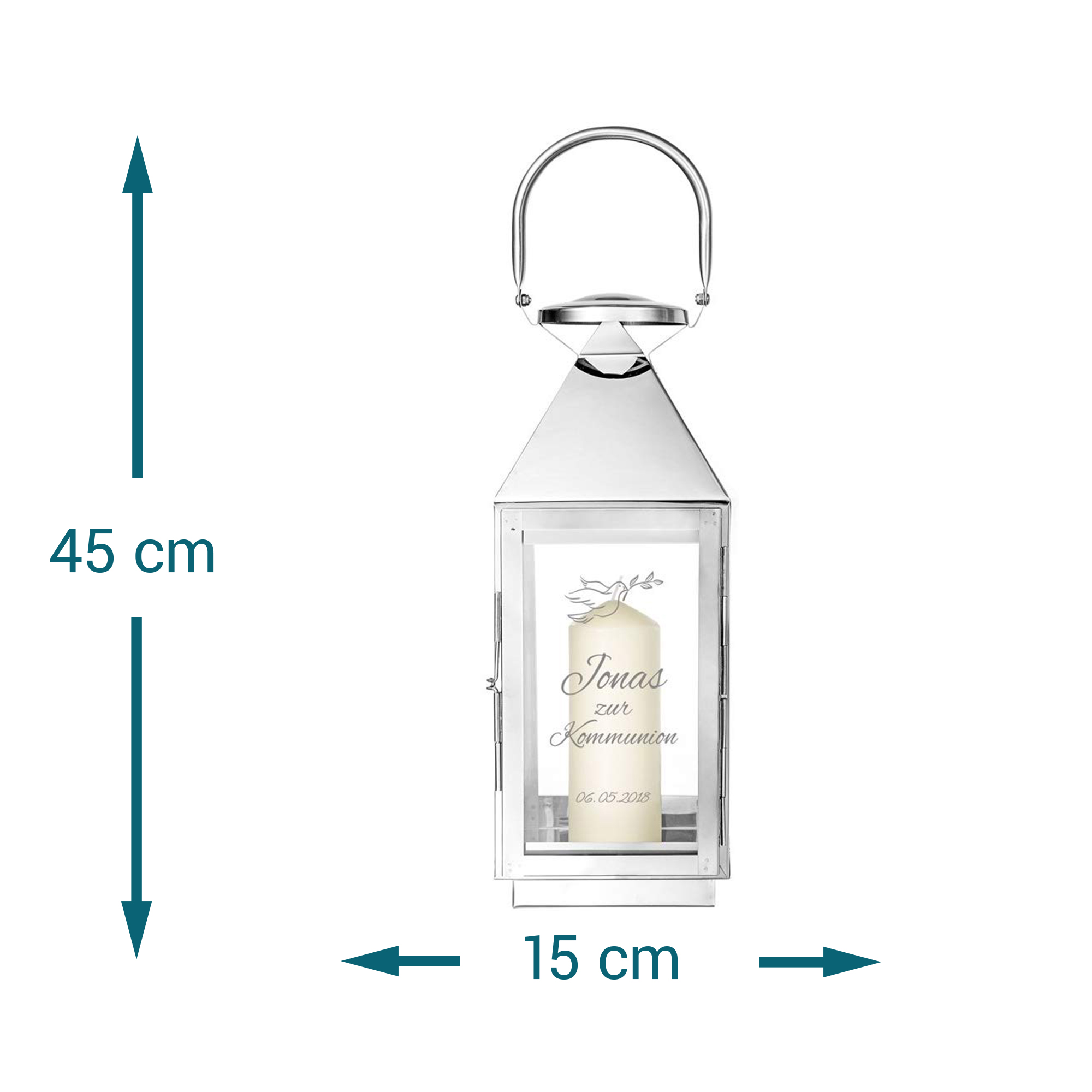 Laterne zur Kommunion - Taube