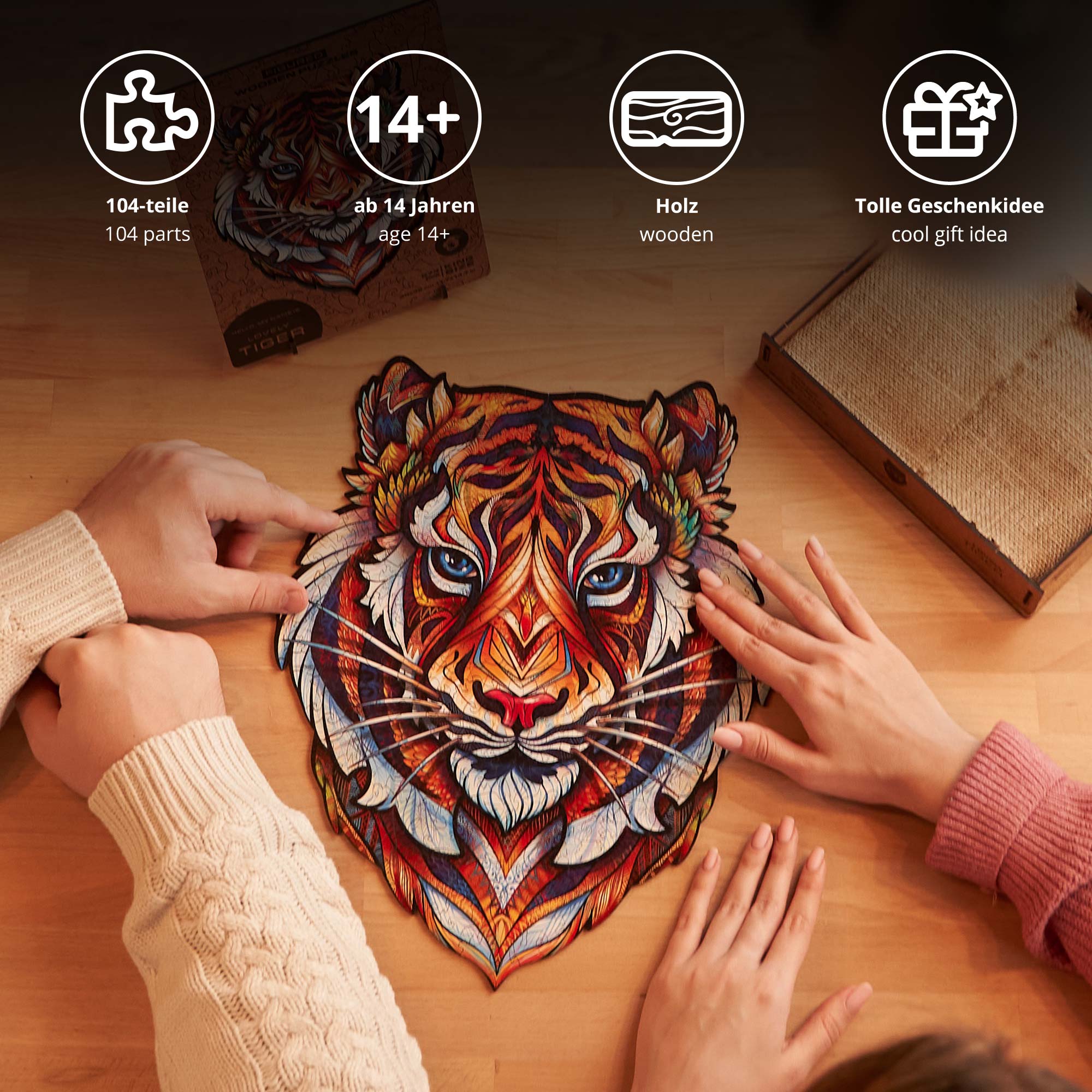 Holzpuzzle - Tiger
