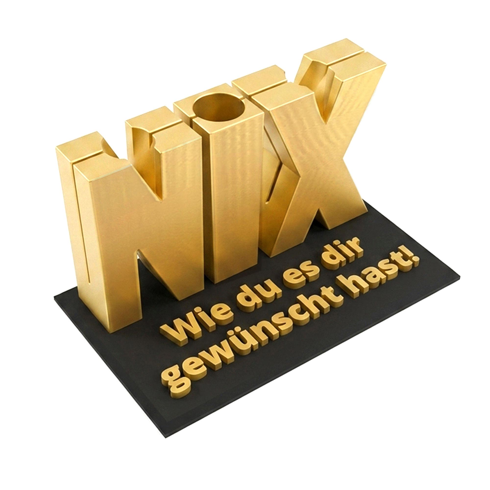 Das Nix Geschenk Gold - Geschenkverpackung für Geld & Gutscheine