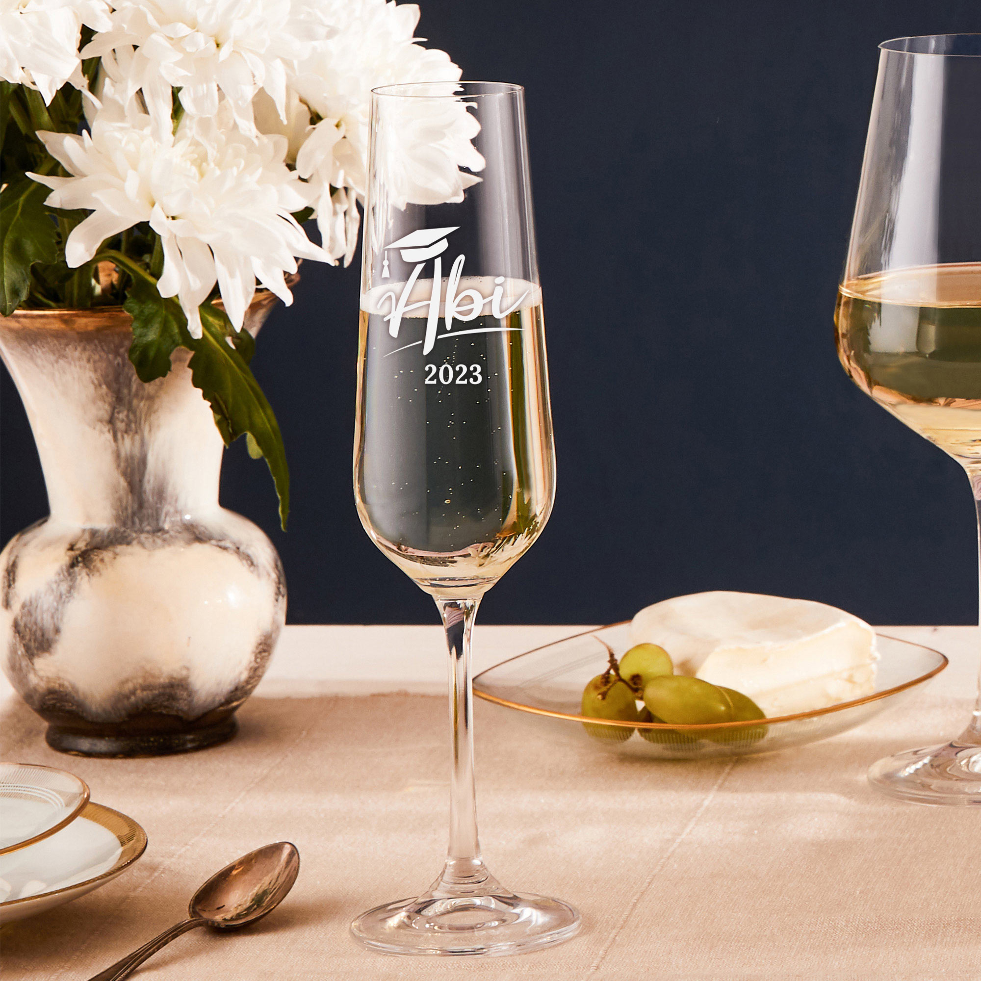 Sektglas mit Gravur zum Abitur
