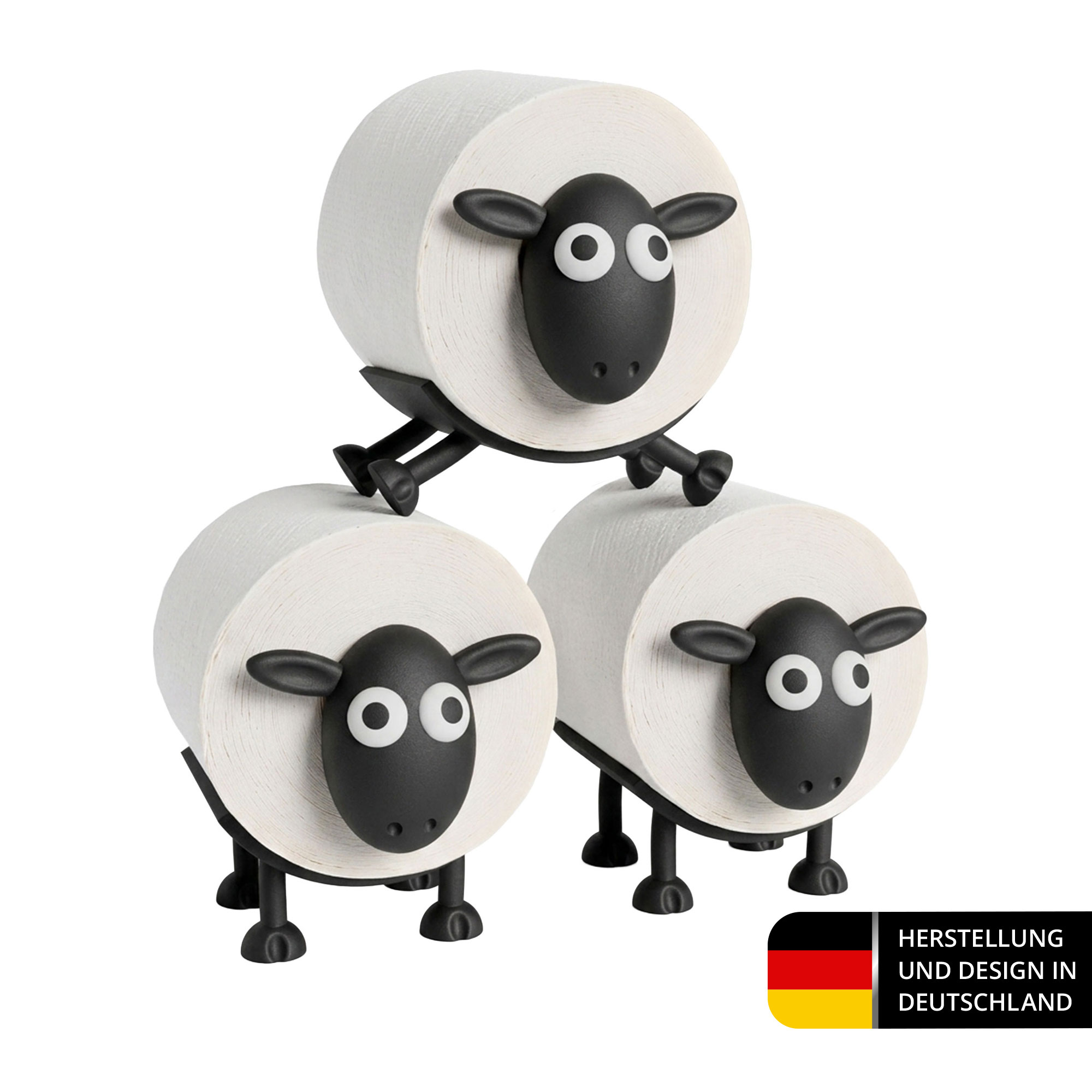 3er Set Schaf Toilettenpapierhalter - Lustige Badezimmer Deko 3er Set Schaf Toilettenpapierhalter - Lustige Badezimmer Deko