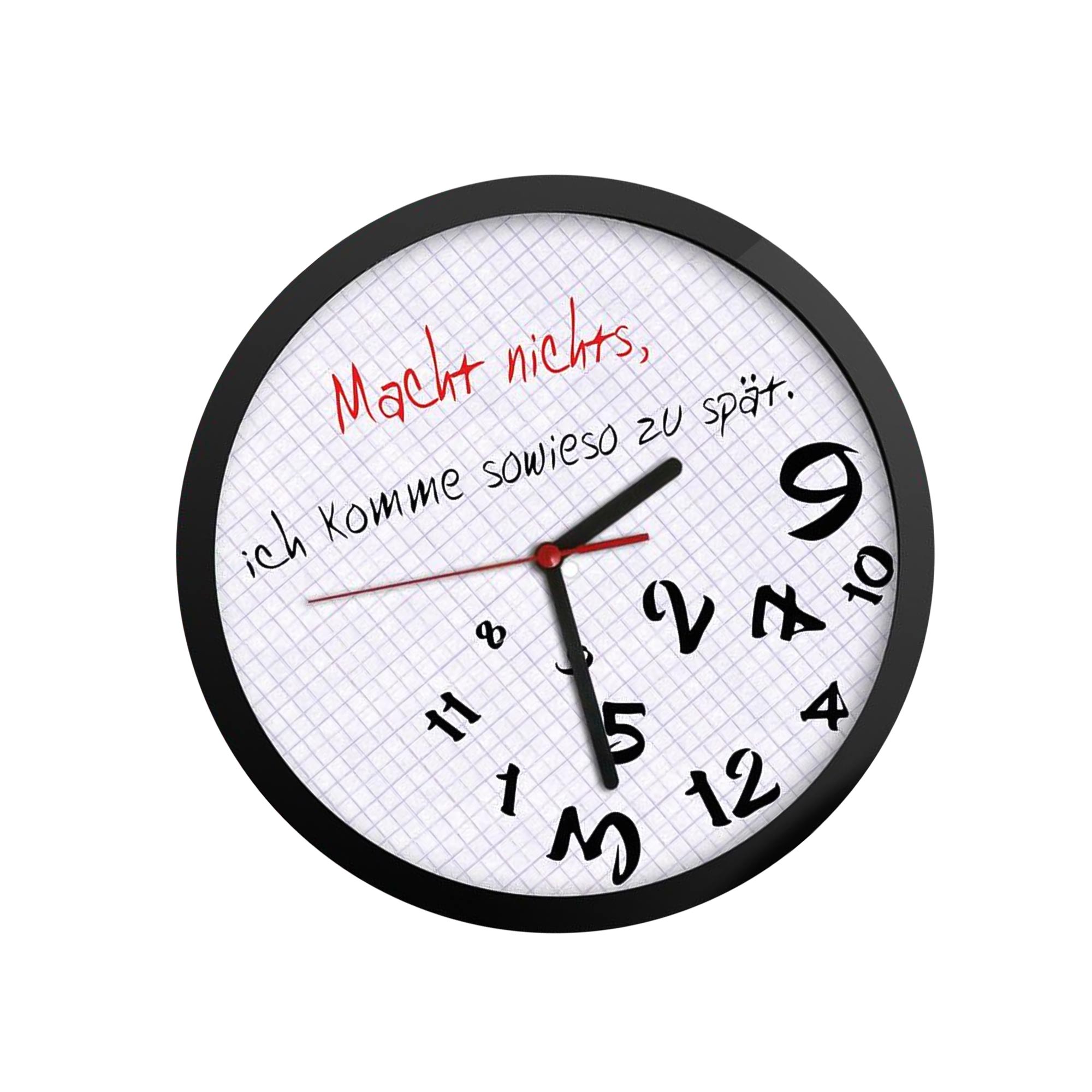 Wanduhr für zu spät Kommer Wanduhr für zu spät Kommer