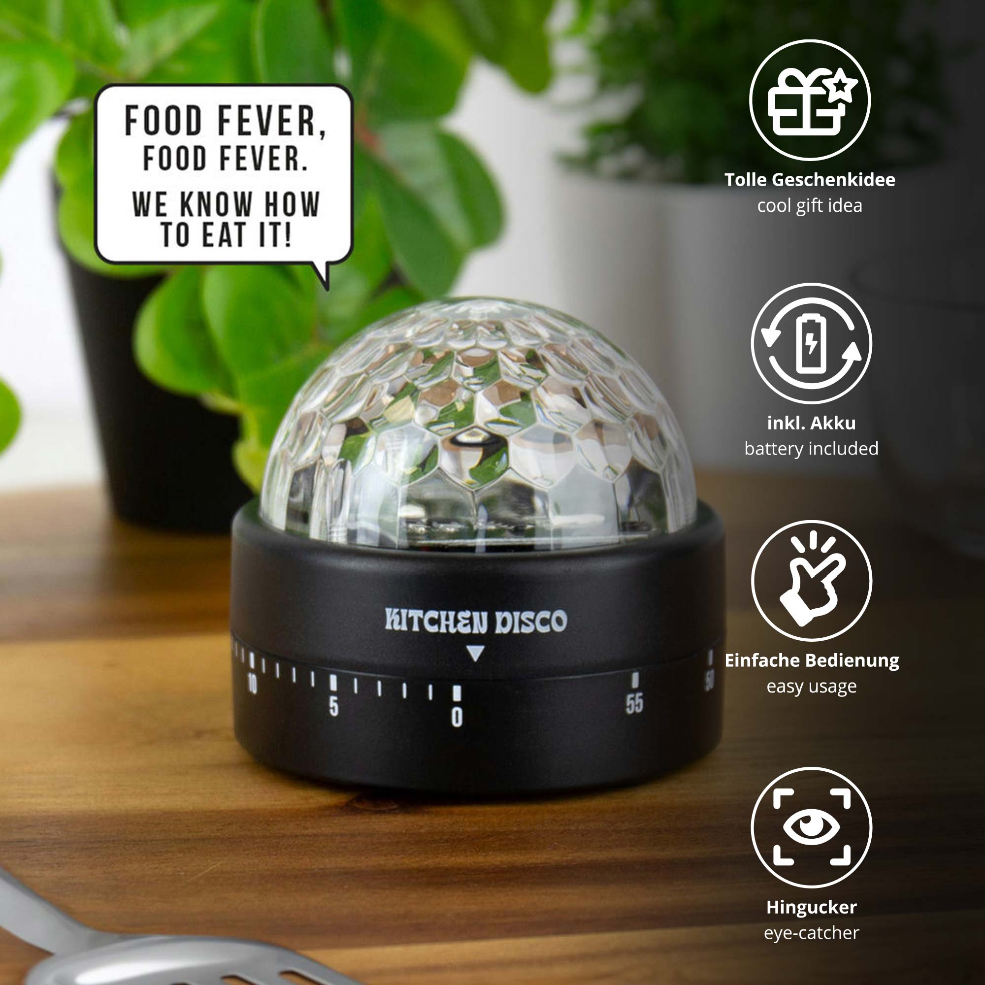 Küchentimer Discolicht mit Musik