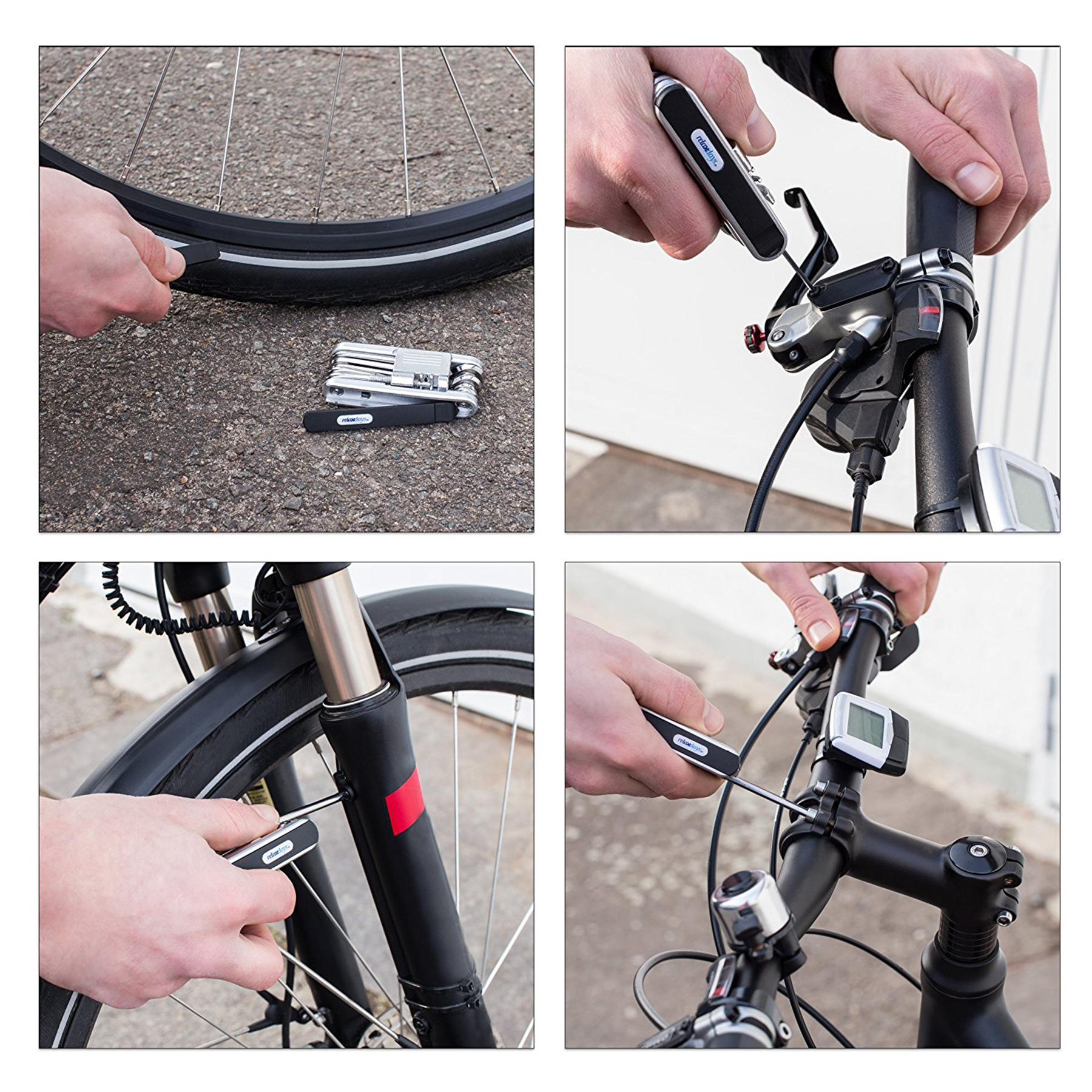 Out of the Blue Fahrrad-Reparaturset Fahrrad Multitool mit 11 Funktionen