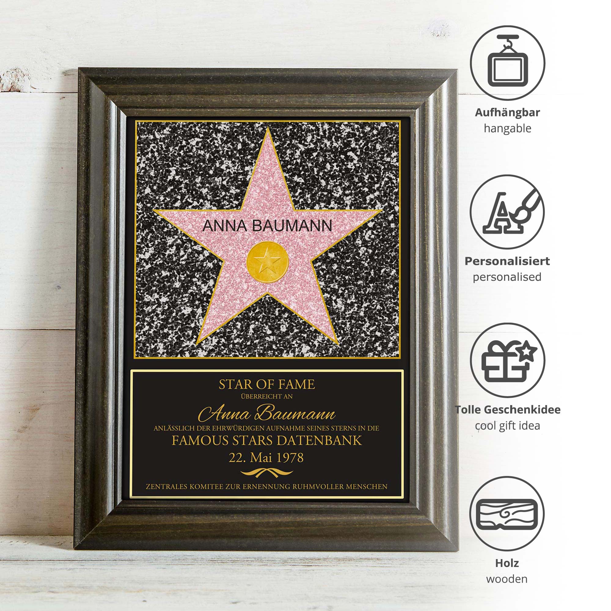 Star of Fame - personalisiertes Bild Klein Star of Fame - personalisiertes Bild Klein