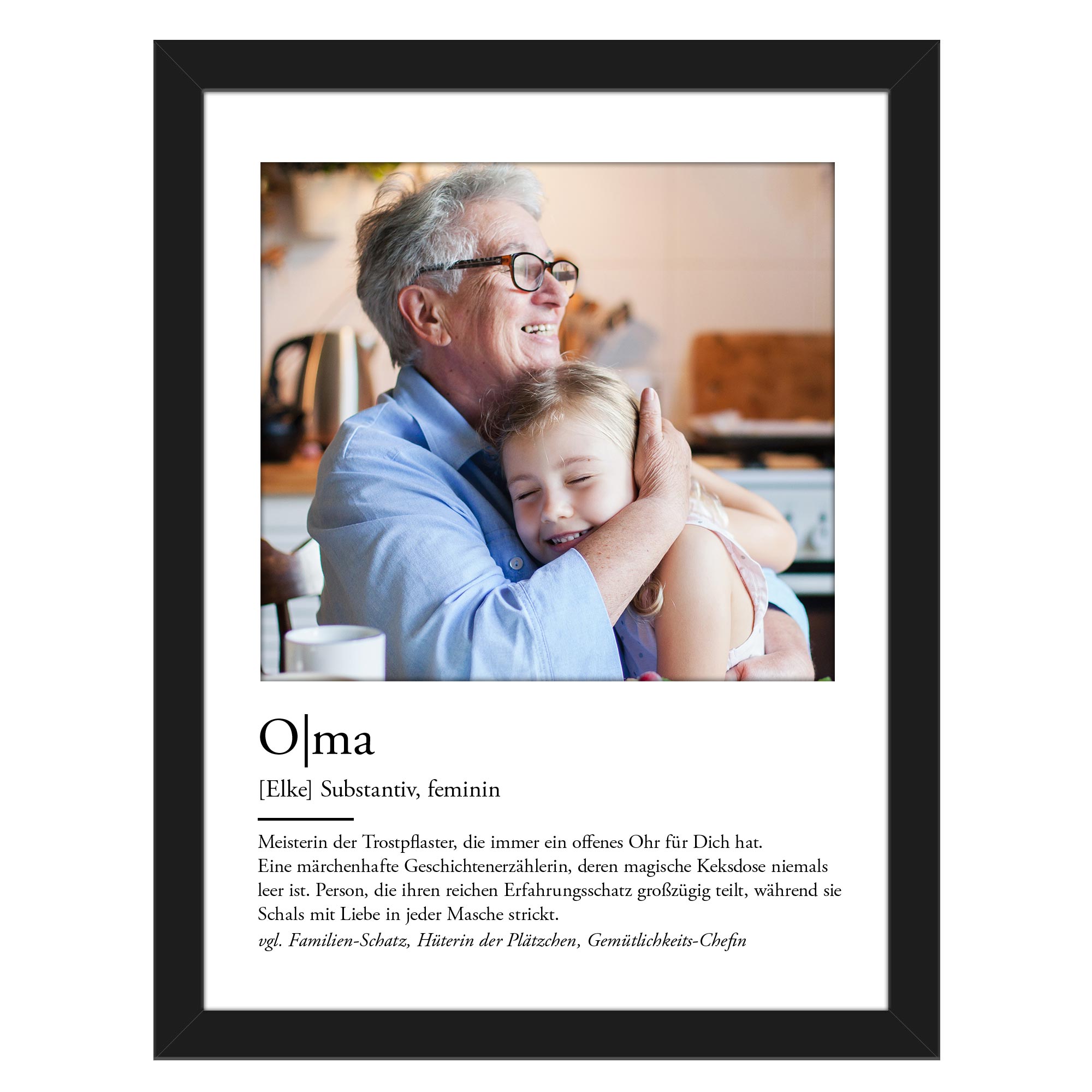 Definition Oma - personalisiertes Bild mit Foto