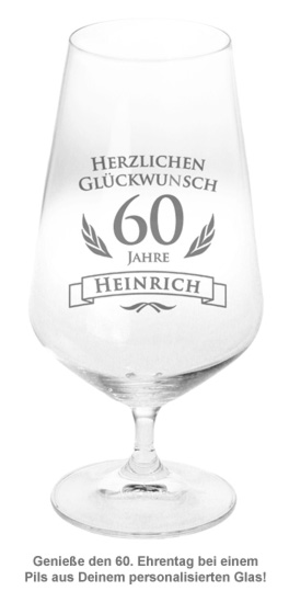 Bierglas zum 60. Geburtstag 1319 - 1