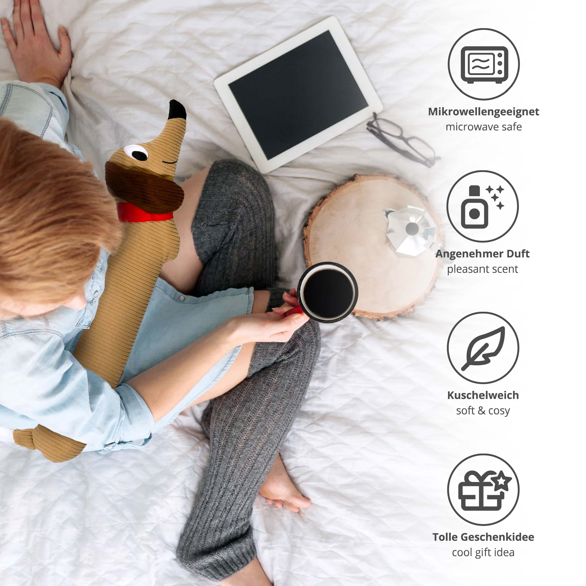 Wärmekissen - Dackel Kuscheltier Wärmekissen - Dackel Kuscheltier