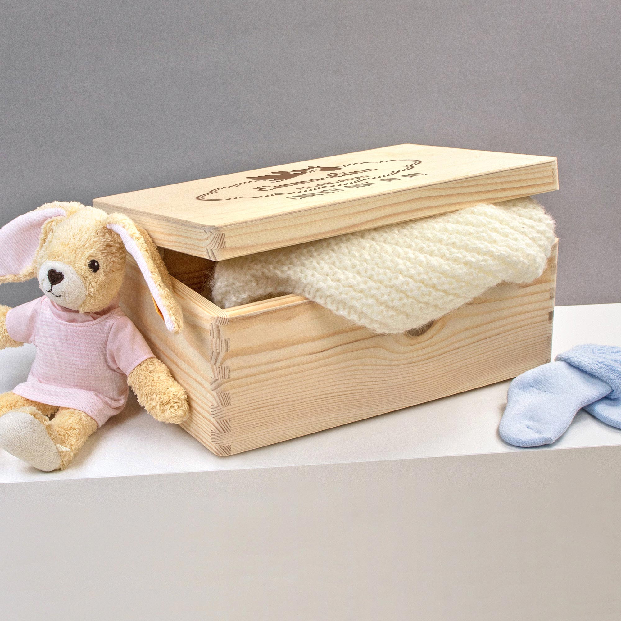 Memory Box zur Geburt - Storch