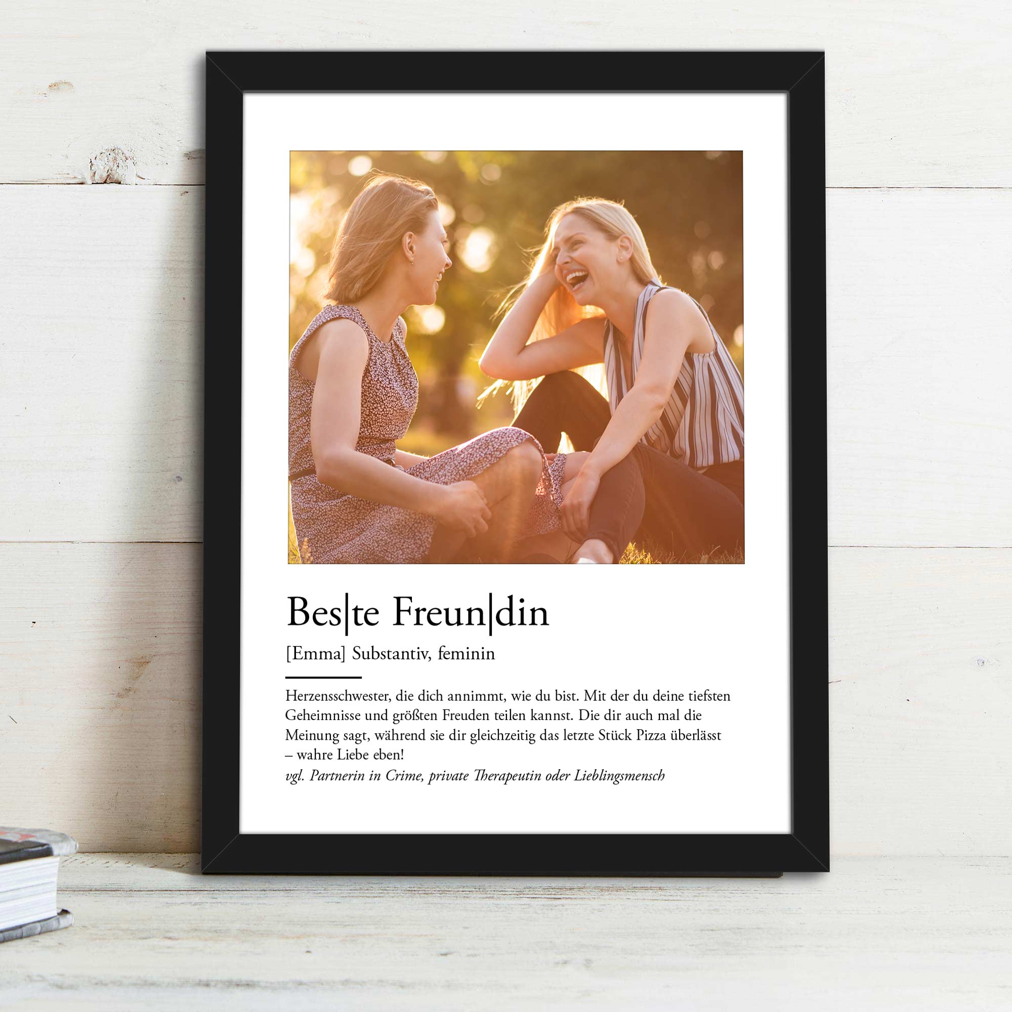 Definition Beste Freundin - personalisiertes Bild mit Foto