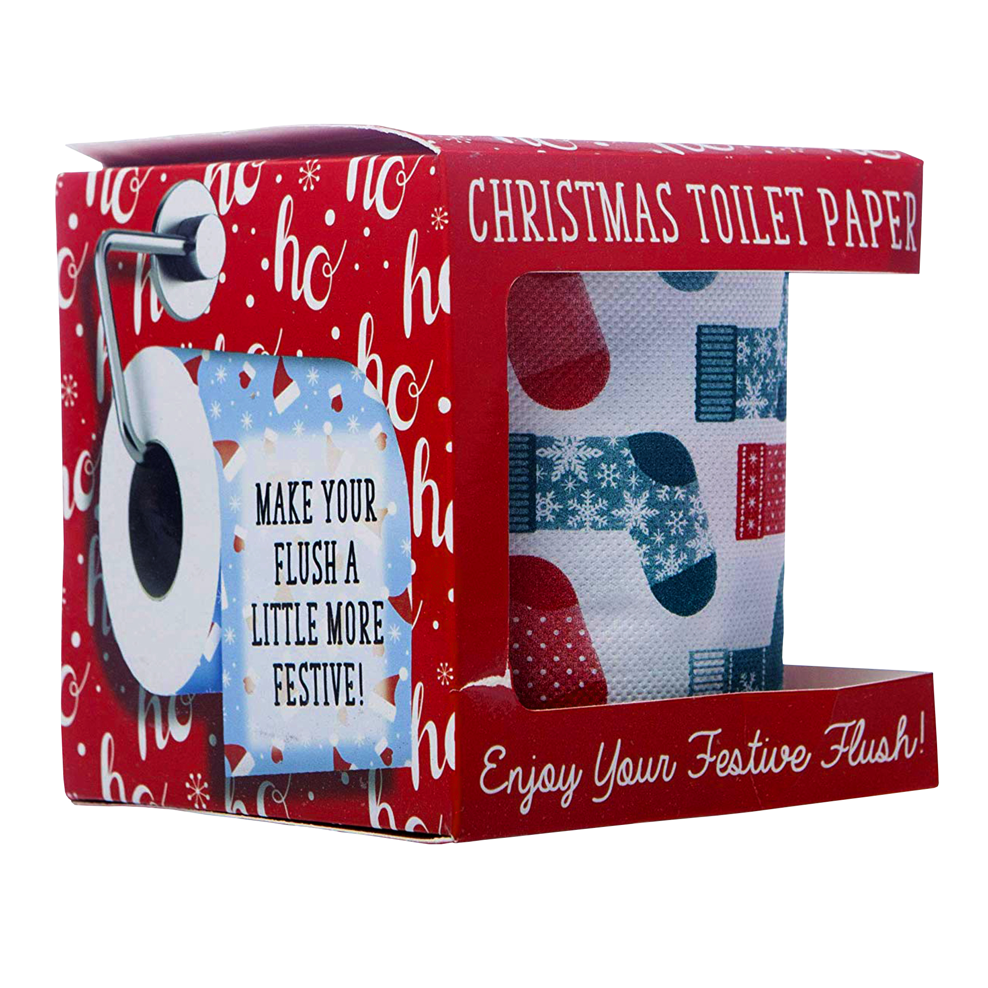 Bedrucktes Toilettenpapier - Weihnachtsstrumpf - 2er Set 4004 - 5