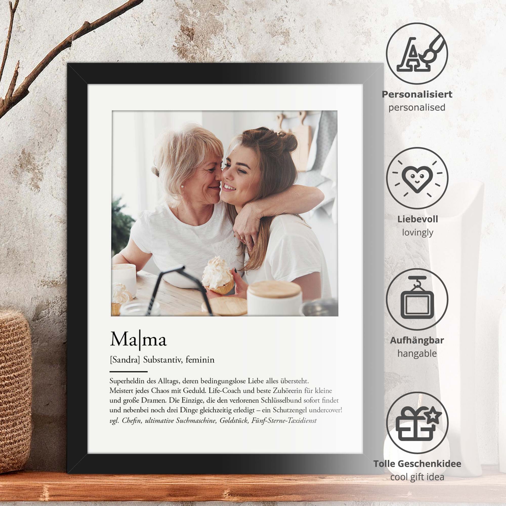 Definition Mama - personalisiertes Bild mit Foto